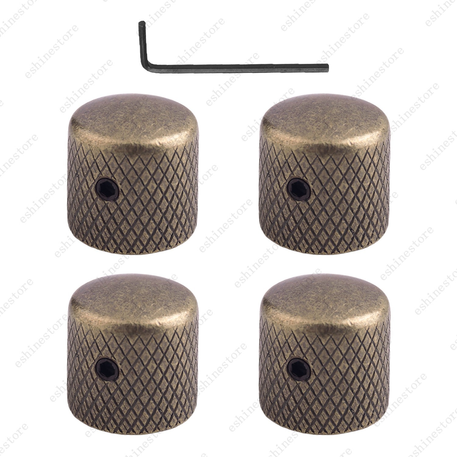 1/2/3/4 pcs Metal Electric Bass Guitar Volume Tone Control Dome Knobs-18 Splines
