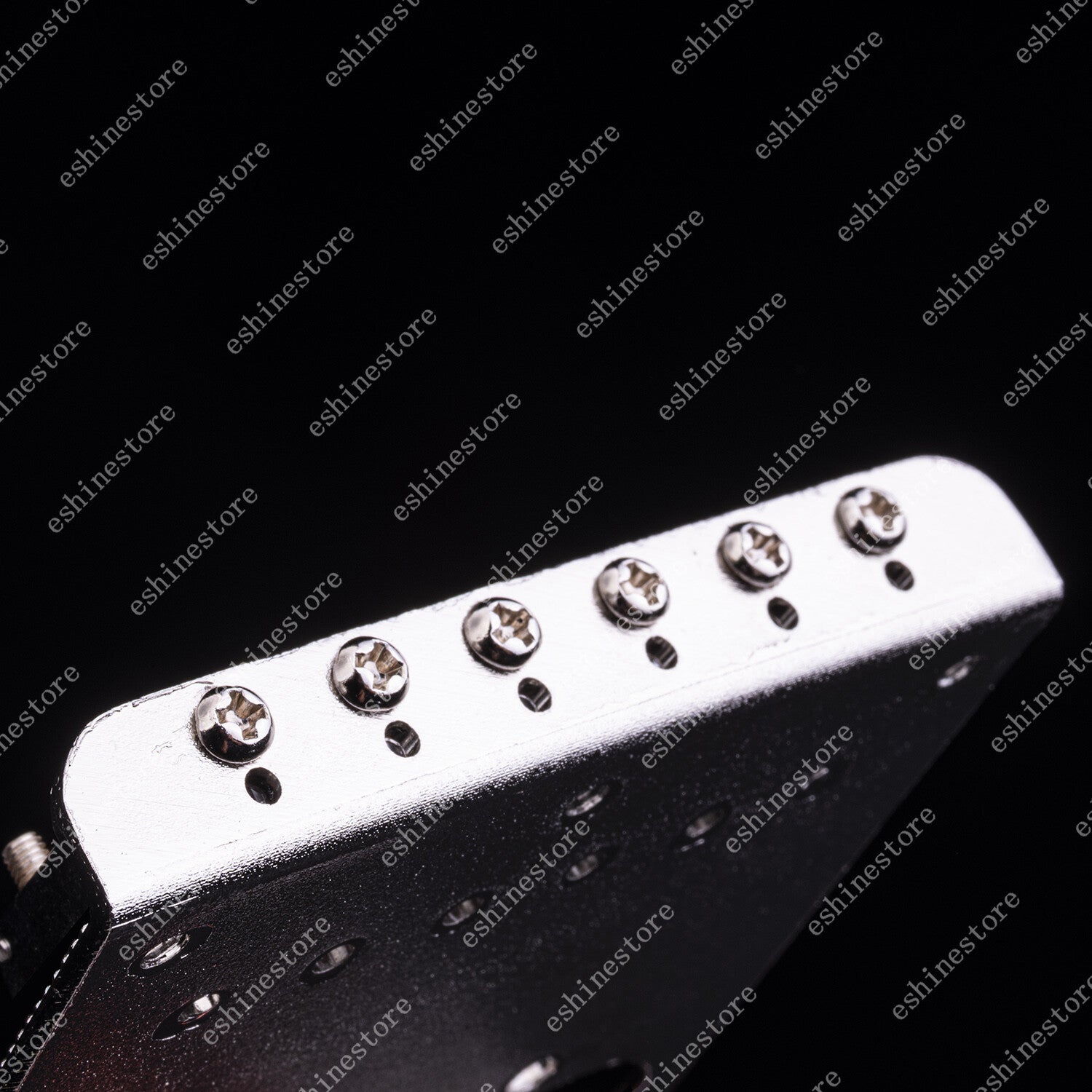 Electric Guitar Bridge 6 String Brass Roller Saddle Carved Plate for Fender Tele