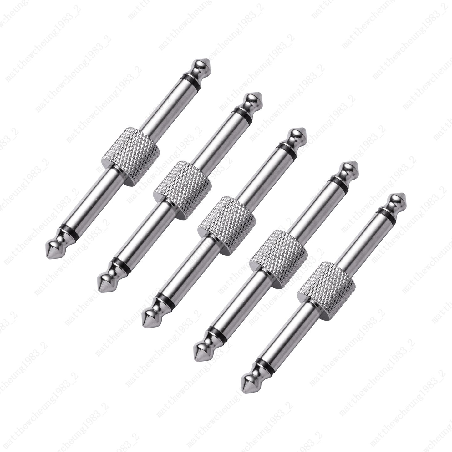 1/4 inch 6.3mm Guitar Effect Pedal Coupler Connector Audio Adaptors Connecting