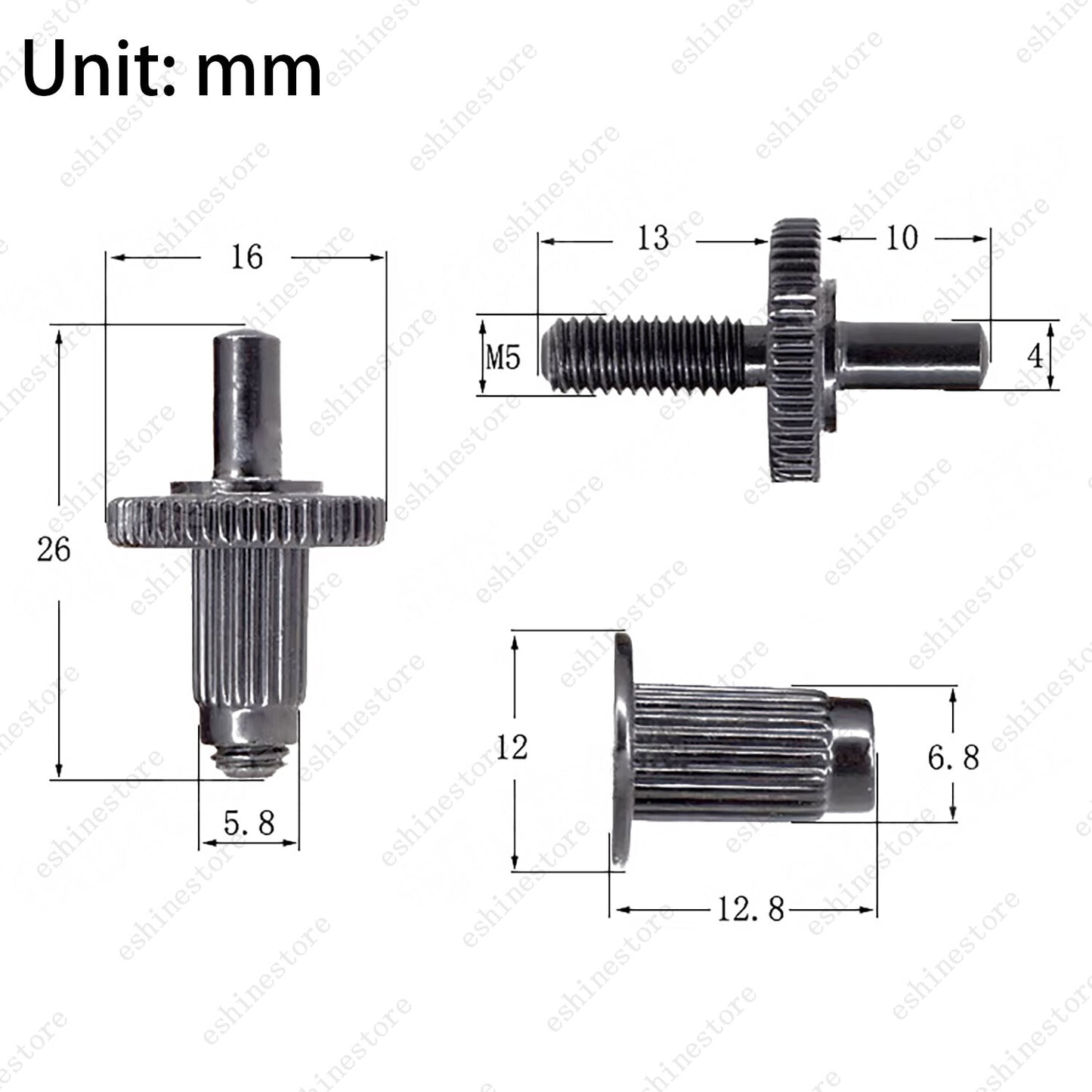 Set of 2 Nashville Style Guitar Tune-o-matic Bridge Posts Bridge Studs 2 Colors