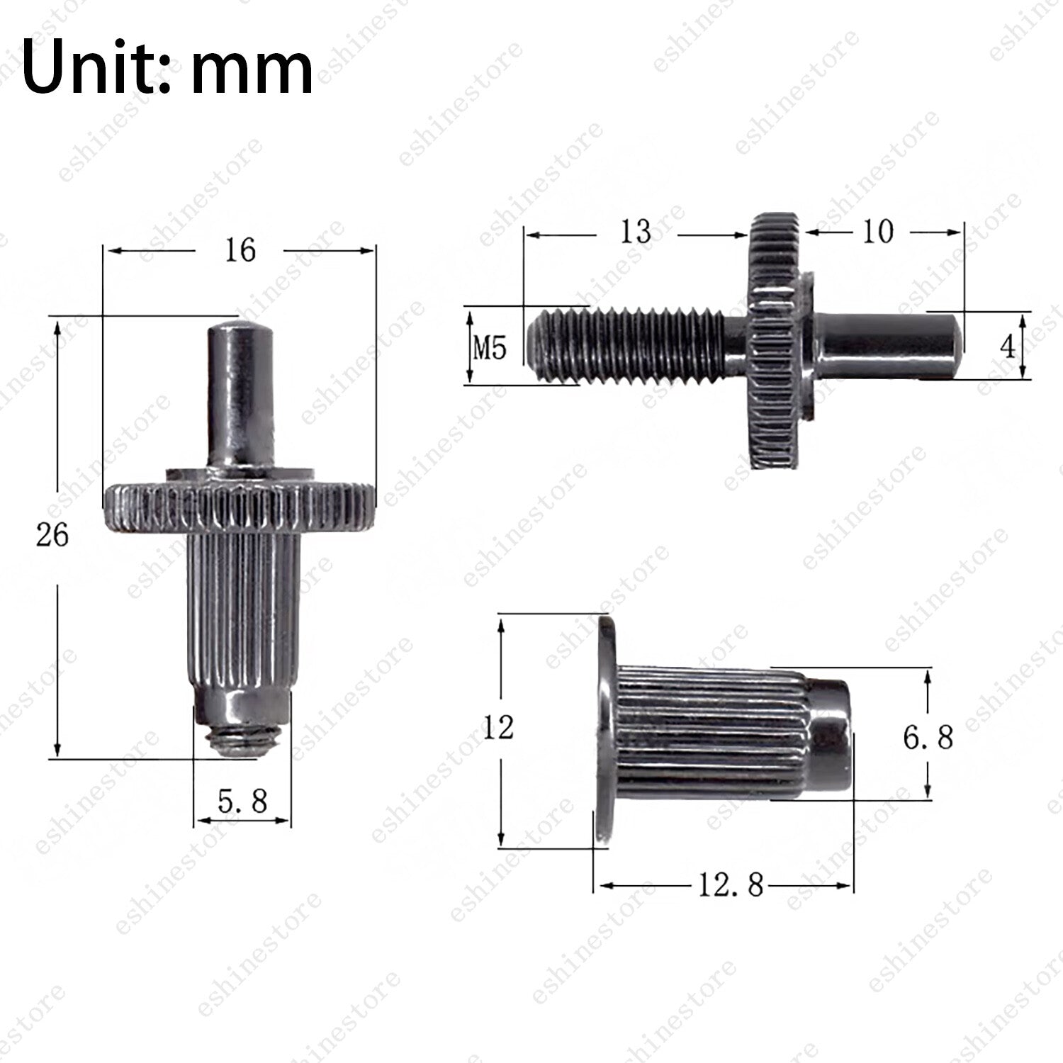 Set of 2 Nashville Style Guitar Tune-o-matic Bridge Posts Bridge Studs 2 Colors