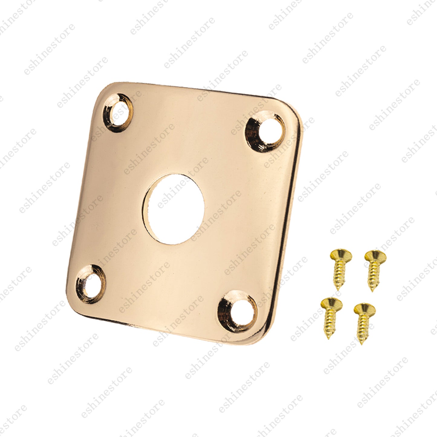1Piece Curved Electric Guitar Output Square Jack Metal Plate For Gibson Les Paul