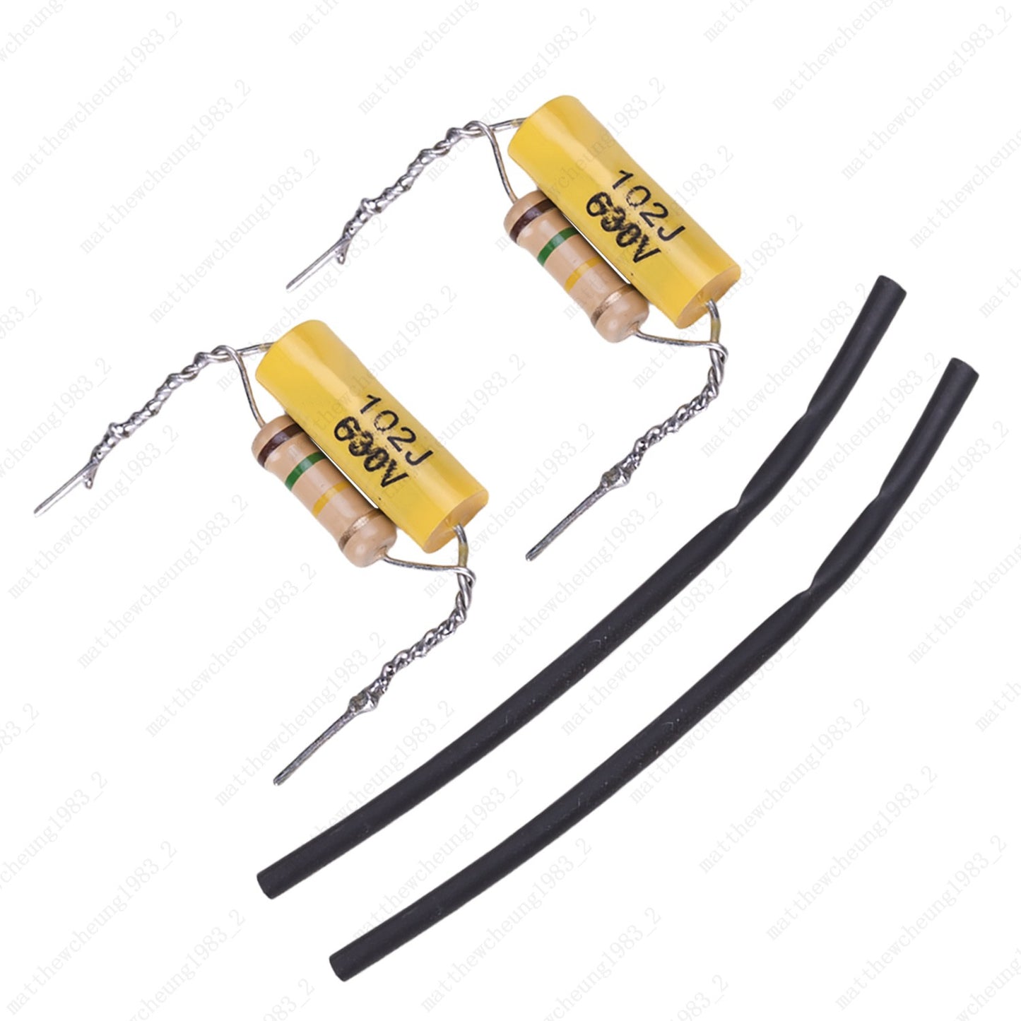 2x Treble Volume Bleed Circuit (Yellow Axial Film Cap .001uF Cap&150K Resistors)