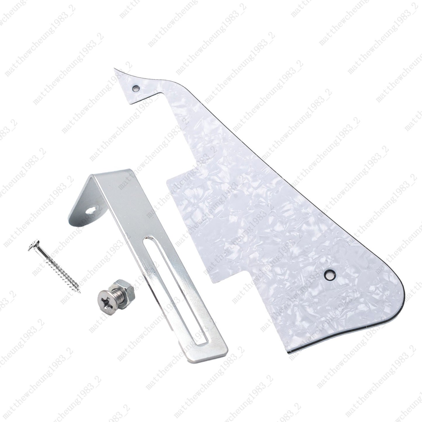 Multicolor Guitar Pickguard with Chrome Bracket Mounting Screws Set for Les Paul