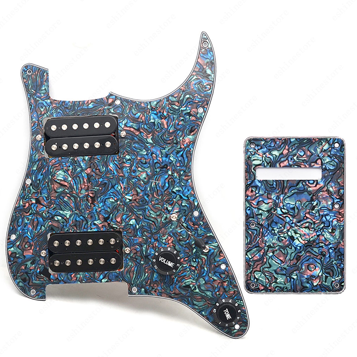 11 Hole Guitar HH Loaded Pickguard Set & Back Plate for SQ FENDER Stratocaster