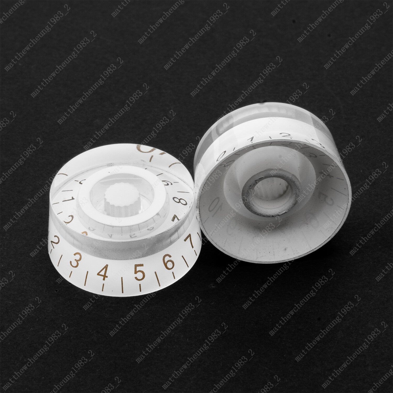4 Pcs White/Gold Custom LP Guitar Control Knobs Speed Knobs Fits Les Paul SG