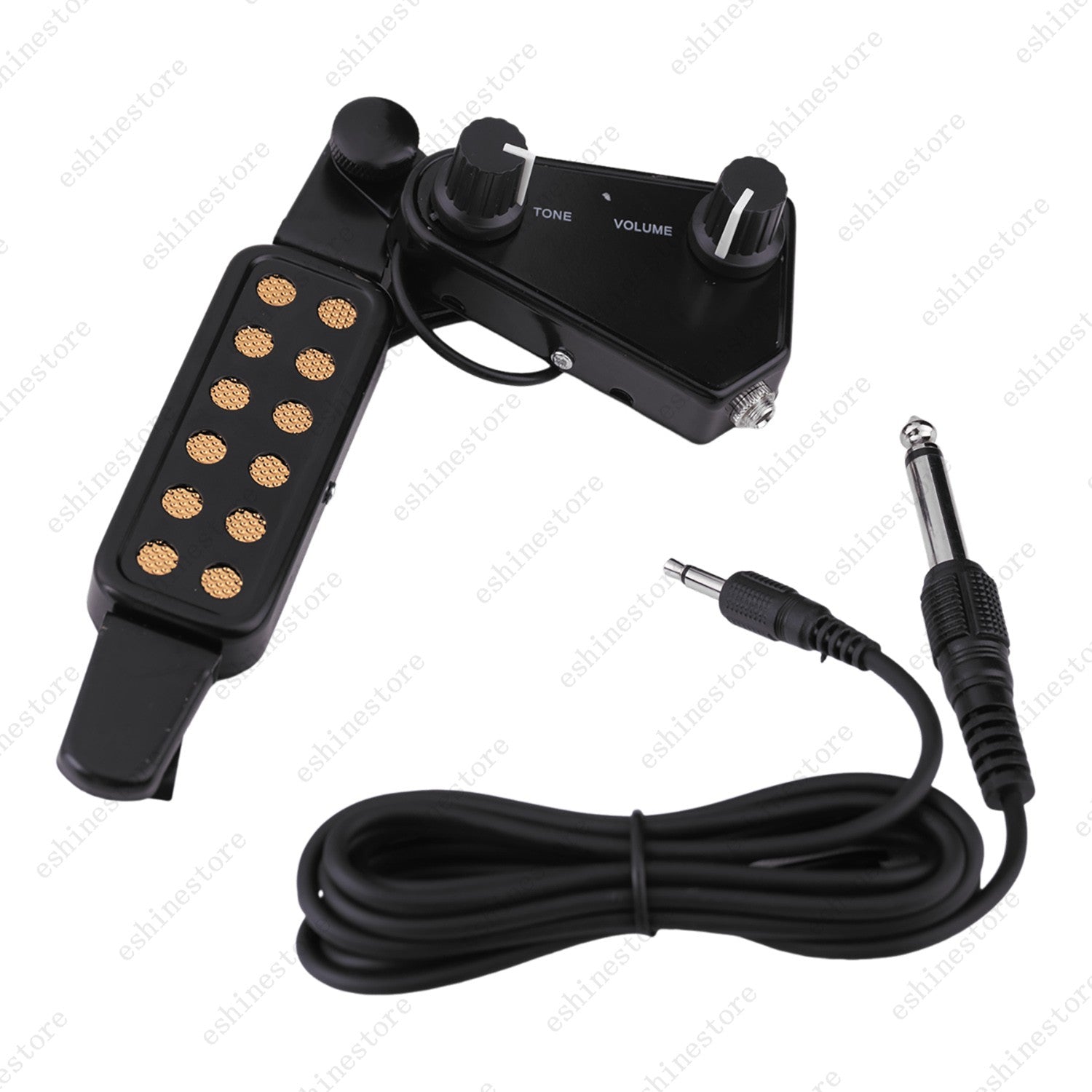 12 Hole Acoustic Guitar Soundhole Pickup–Magnetic Transducer with Audio Cable