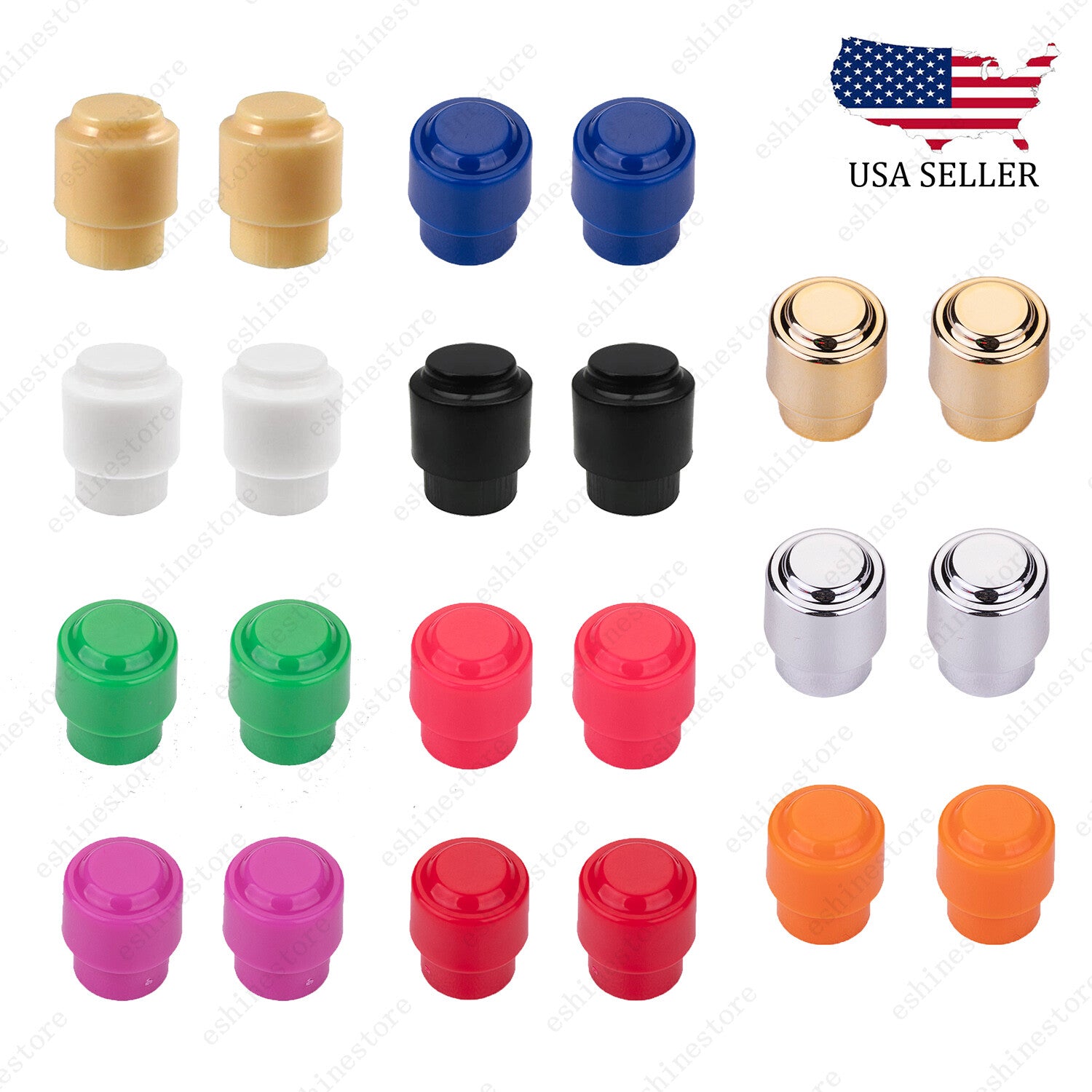 Set of 2 Metric Tele Barrel Switch Tip 3.5/5mm For Telecaster Strat 11 Colors