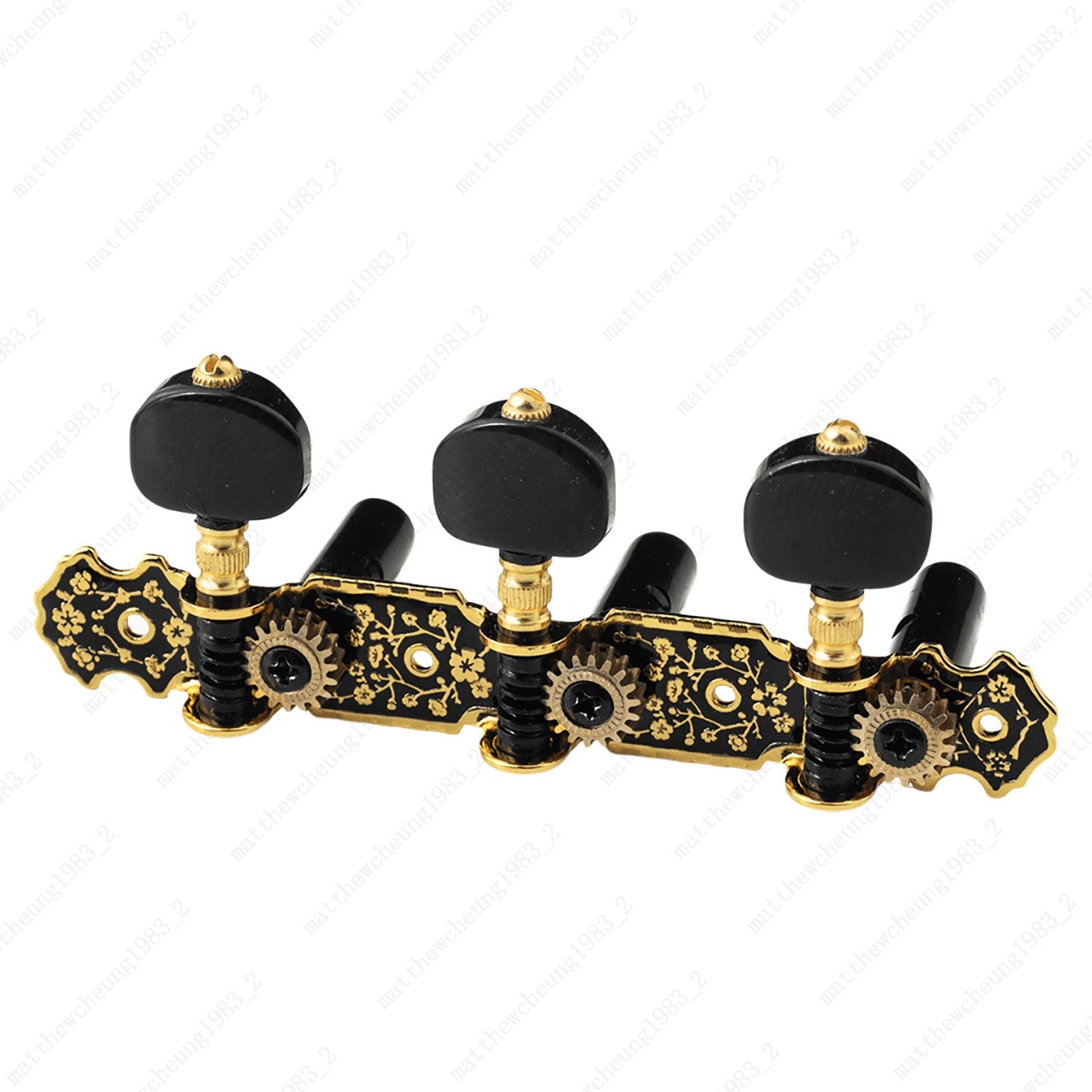 3Left + 3Right Guitar Tuner Machine 1:18 Ratio for Classical Guitar - Black&Gold
