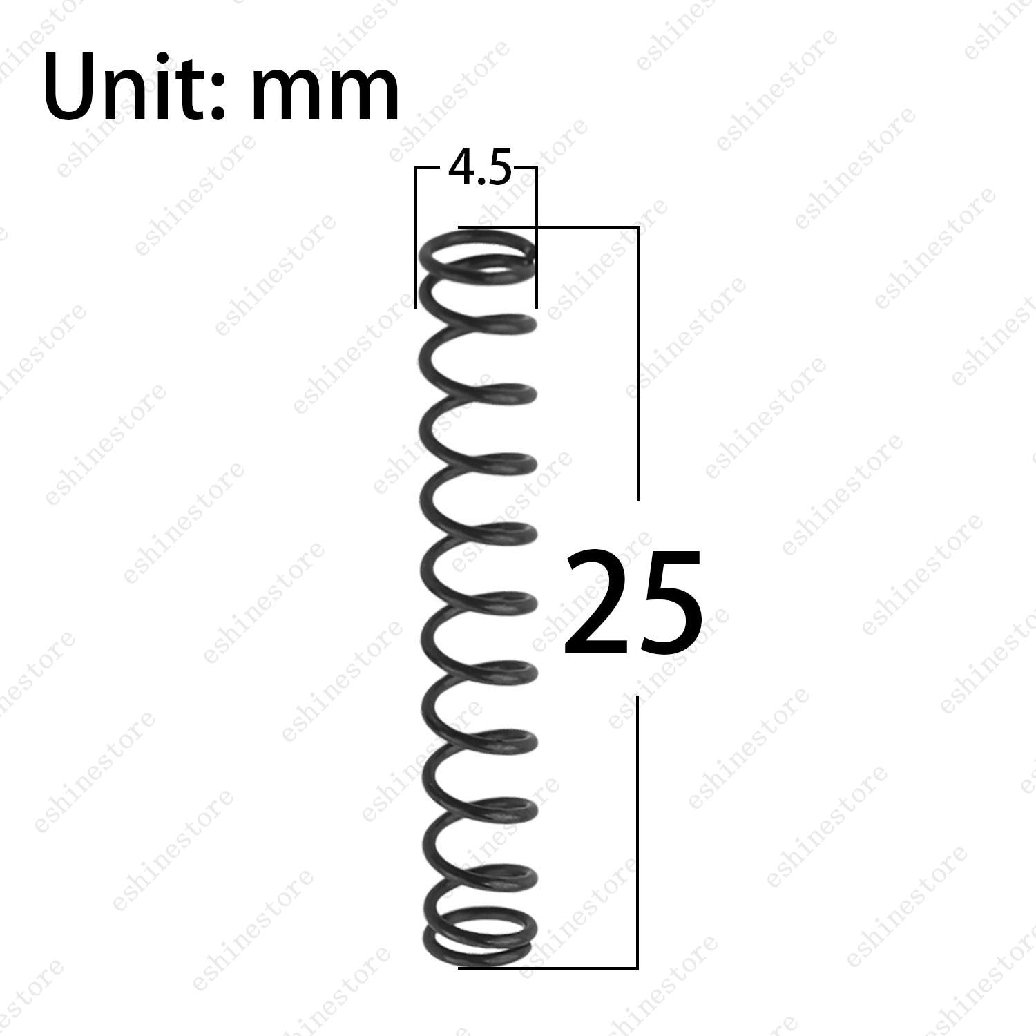 6pcs Electric Guitar Humbucker Pickup Height Adjust Straight Spring 4.5mm x 25mm
