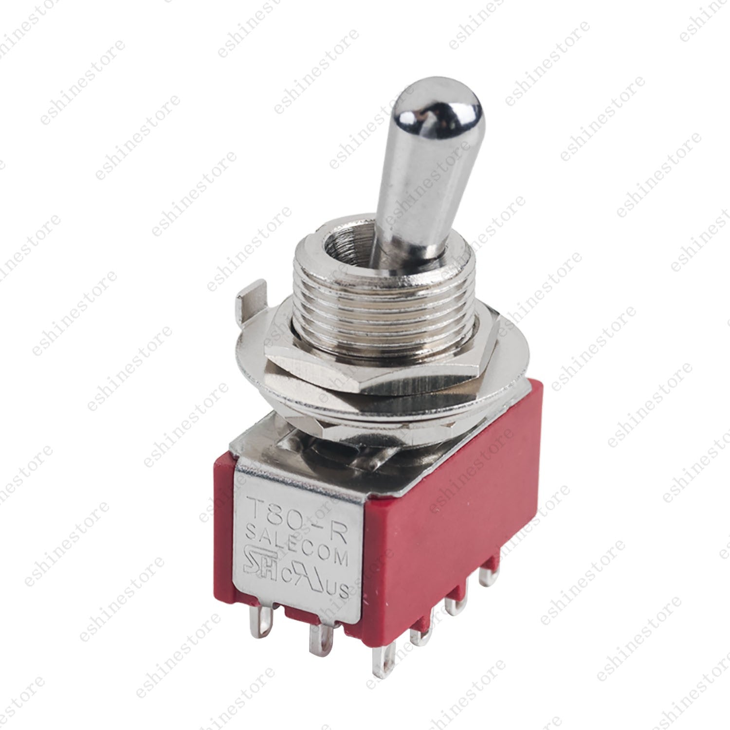 1/3/5 PCS Guitar/AMP Fat Bat Toggle Switch 4PDT 12Pin 2-Way ON ON Sealed - RED