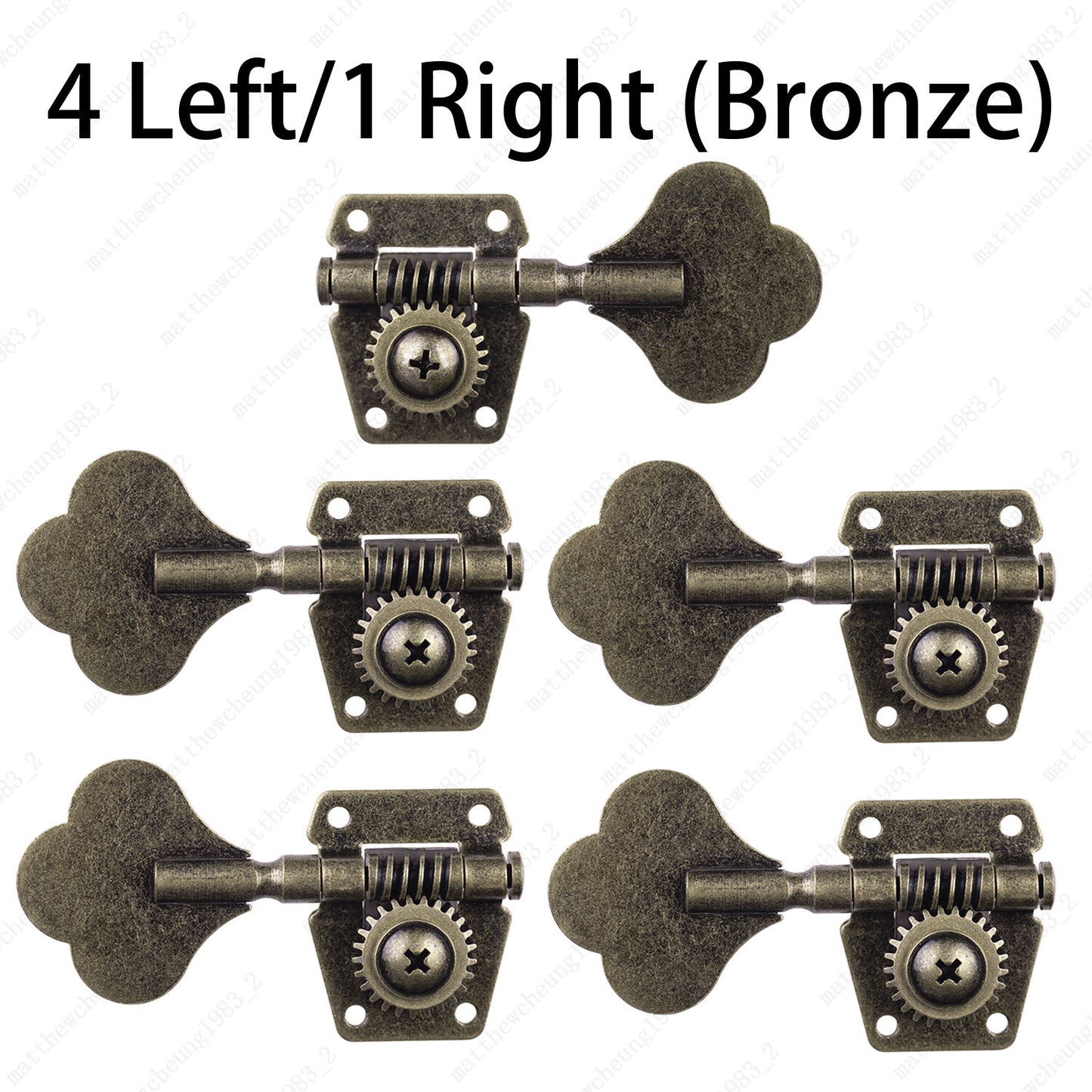 Relice Vintage Open Machine Heads 1:25 Ratio Gear Bass Tuning Key Pegs-Bronze
