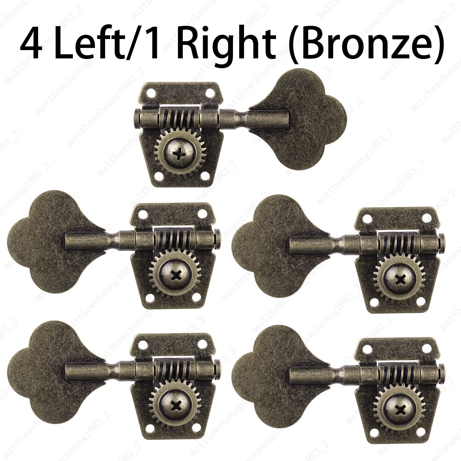 Relice Vintage Open Machine Heads 1:25 Ratio Gear Bass Tuning Key Pegs-Bronze