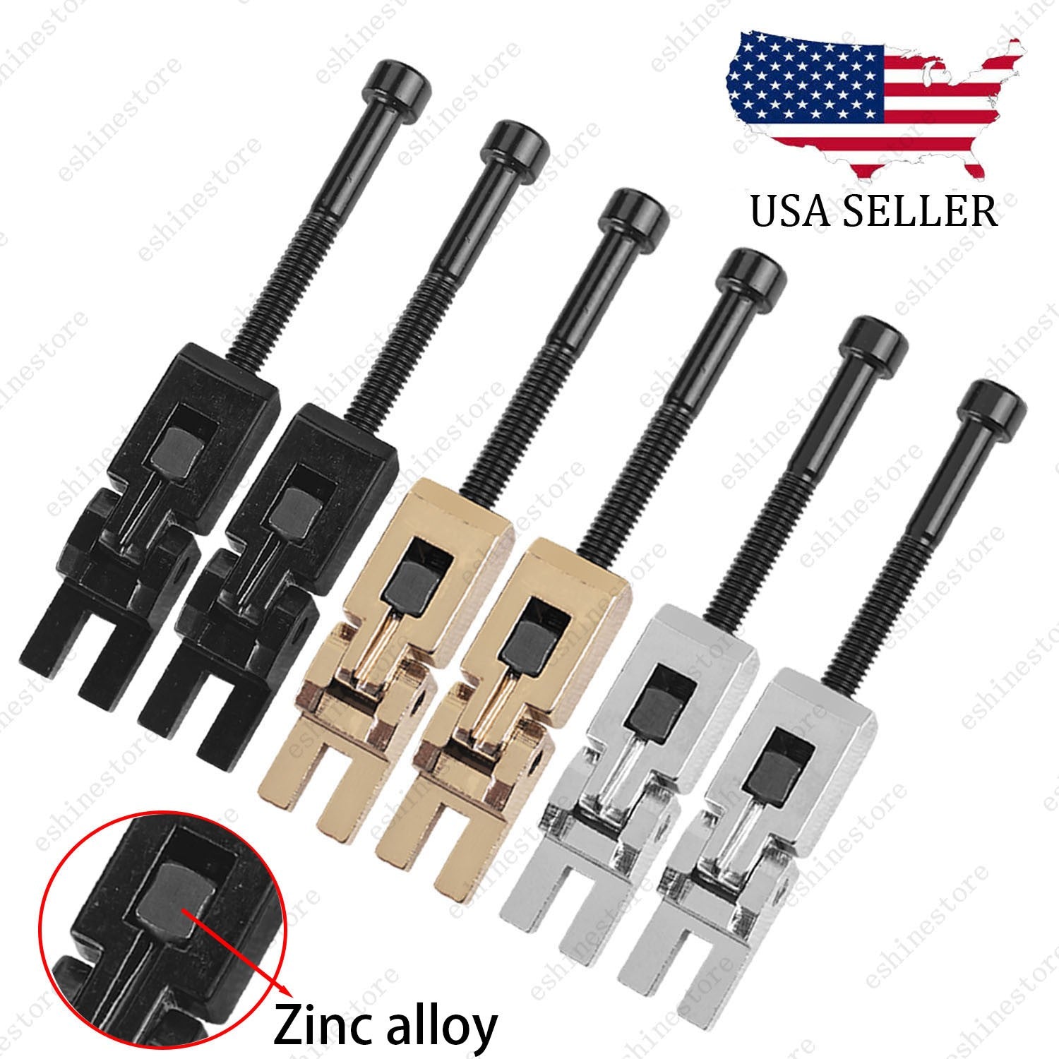 Set of 6 Double Locking System Tremolo Locked Saddles for Floyd Rose 3Colors