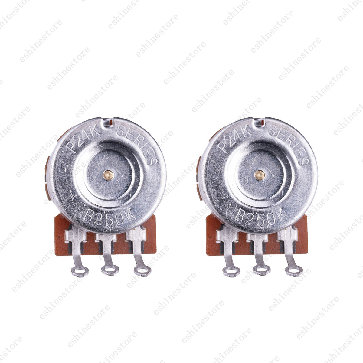 A/B 250K/500K Guitar Potentiometers Brass 15mm Short Shaft Pot US 24 Spline Fine