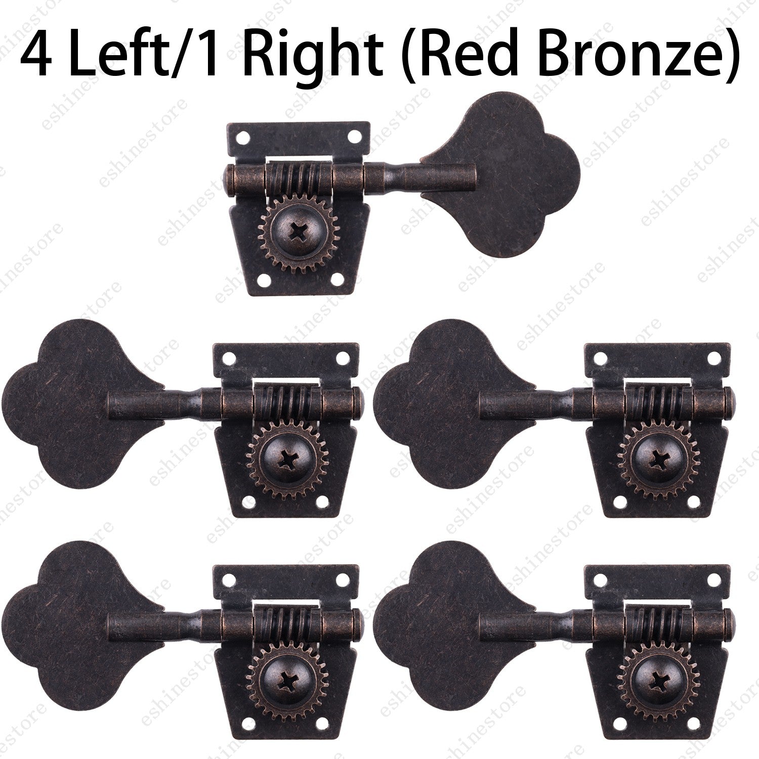 Relic Bass Vintage Open Machine Heads-1:25 Ratio Gear Tuning Key-Red Bronze