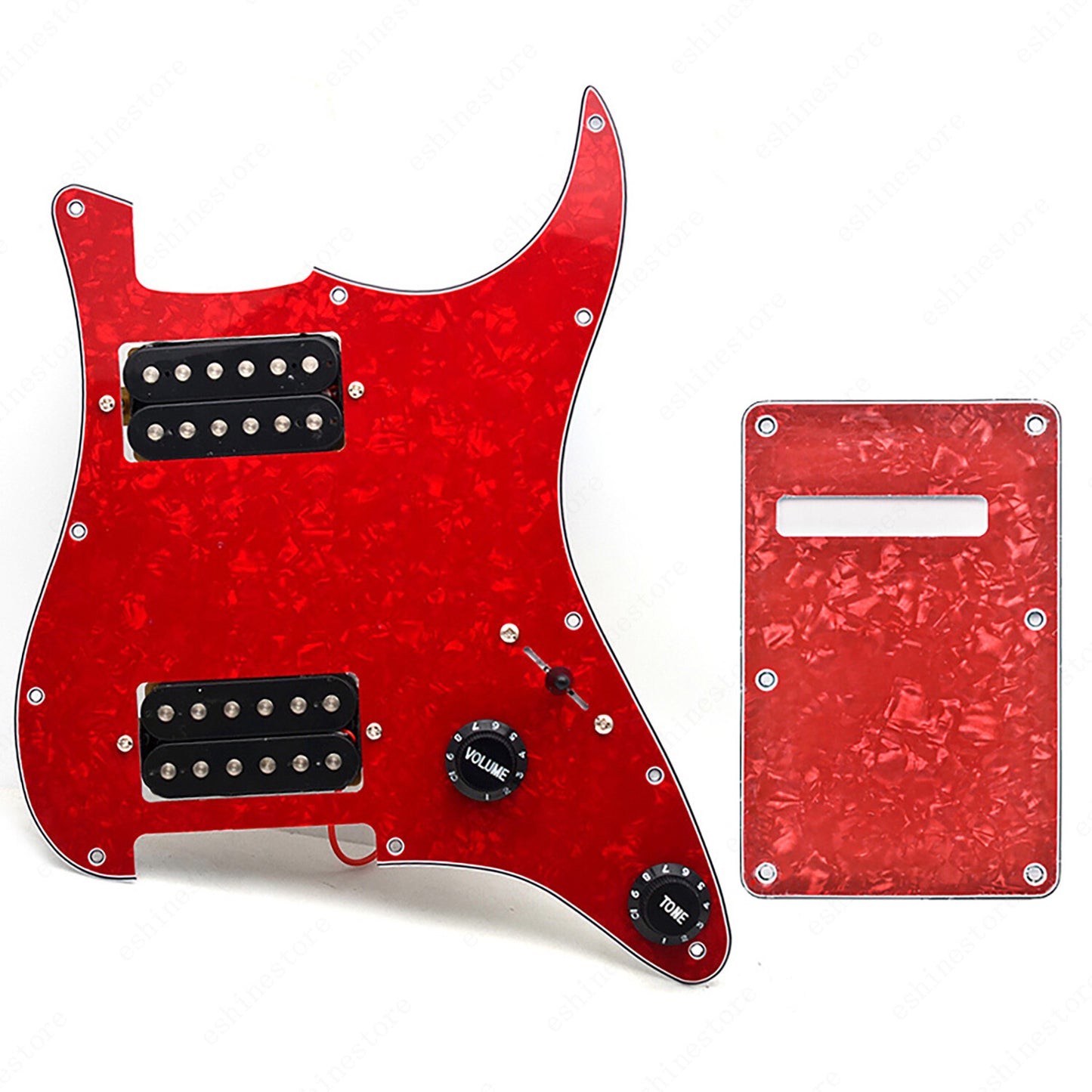 11 Hole Guitar HH Loaded Pickguard Set & Back Plate for SQ FENDER Stratocaster