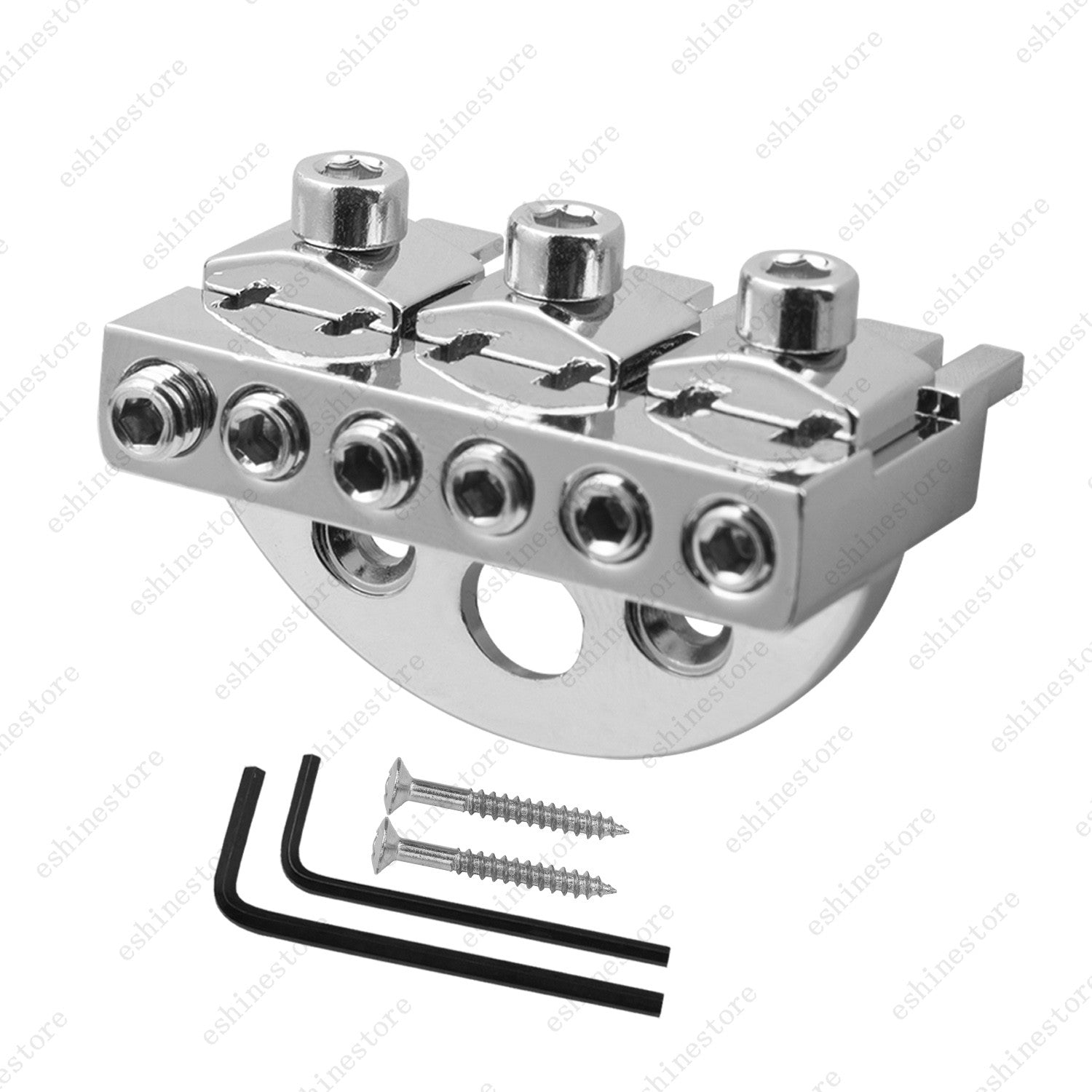 6 Strings 42mm Headless Electric Guitar String Locking Nut with Screw & Wrench