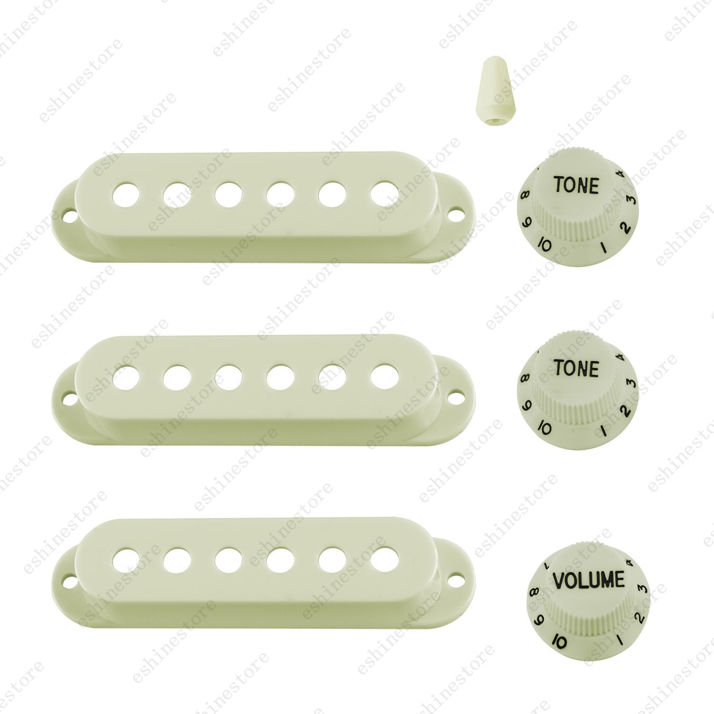 48/50/52mm Guitar Pickup Covers Knobs Switch Tip Set For Fender SQ Strat