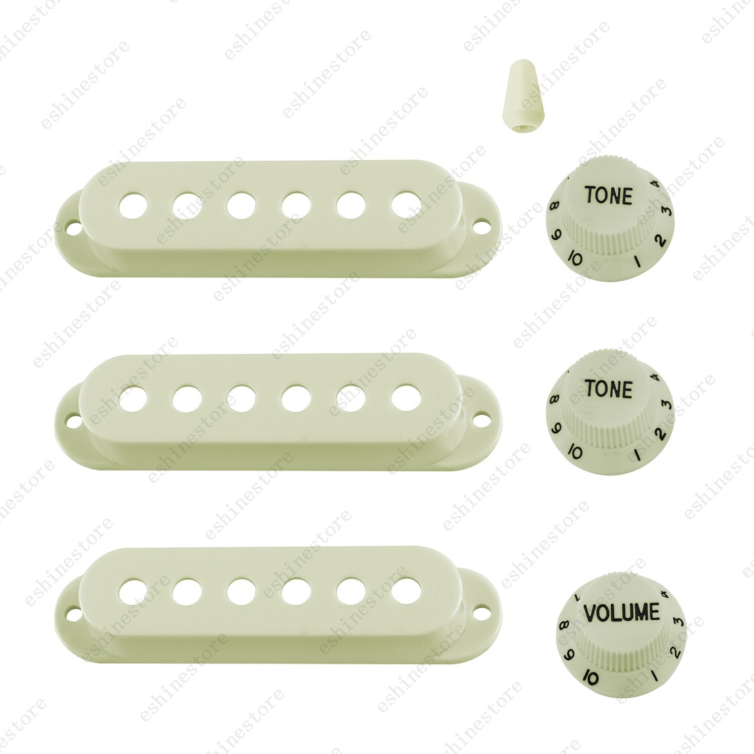 48/50/52mm Guitar Pickup Covers Knobs Switch Tip Set For Fender SQ Strat