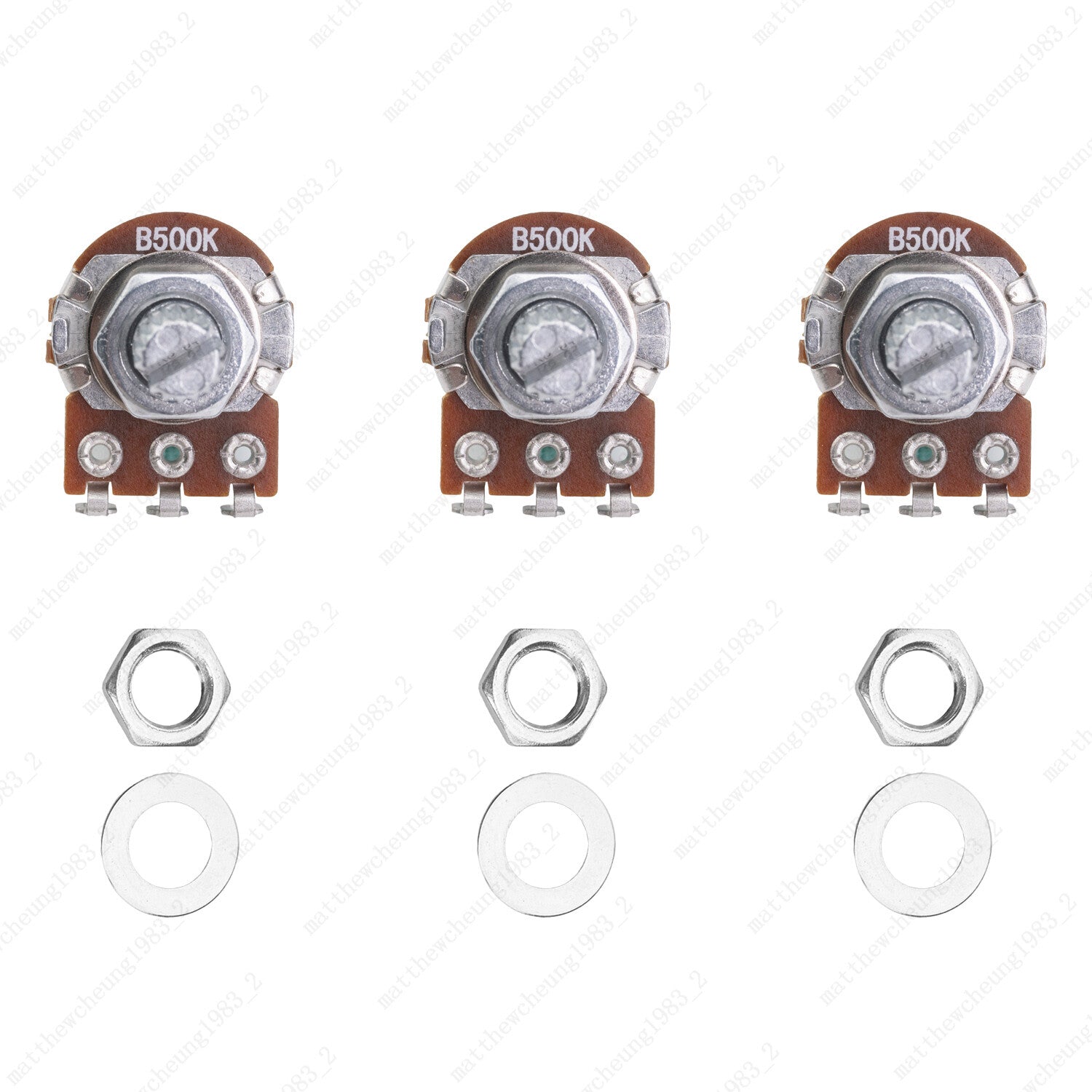 1/3/5/10X Mini Potentiometer Long 18mm A/B 250k/500k Volume Tone Taper Pot