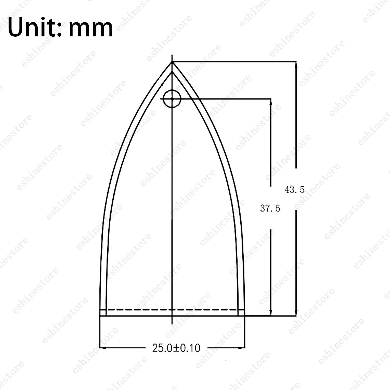 1 Hole 3Ply Shape Corner Plastic Guitar Truss Rod Cover Plate Black with Screws