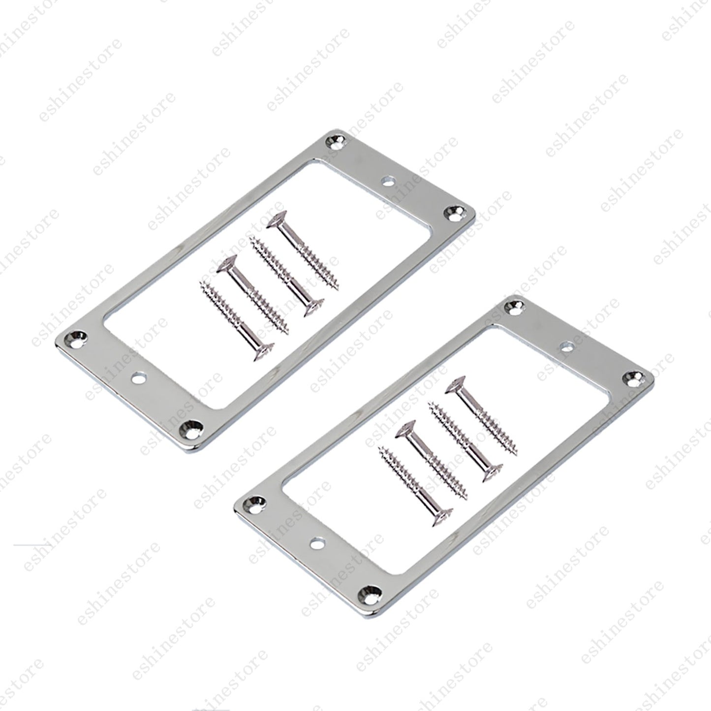 2Pcs Metal Flat Bottom Humbucker Guitar Pickup Ring Pickup Frames For SG 5Colors