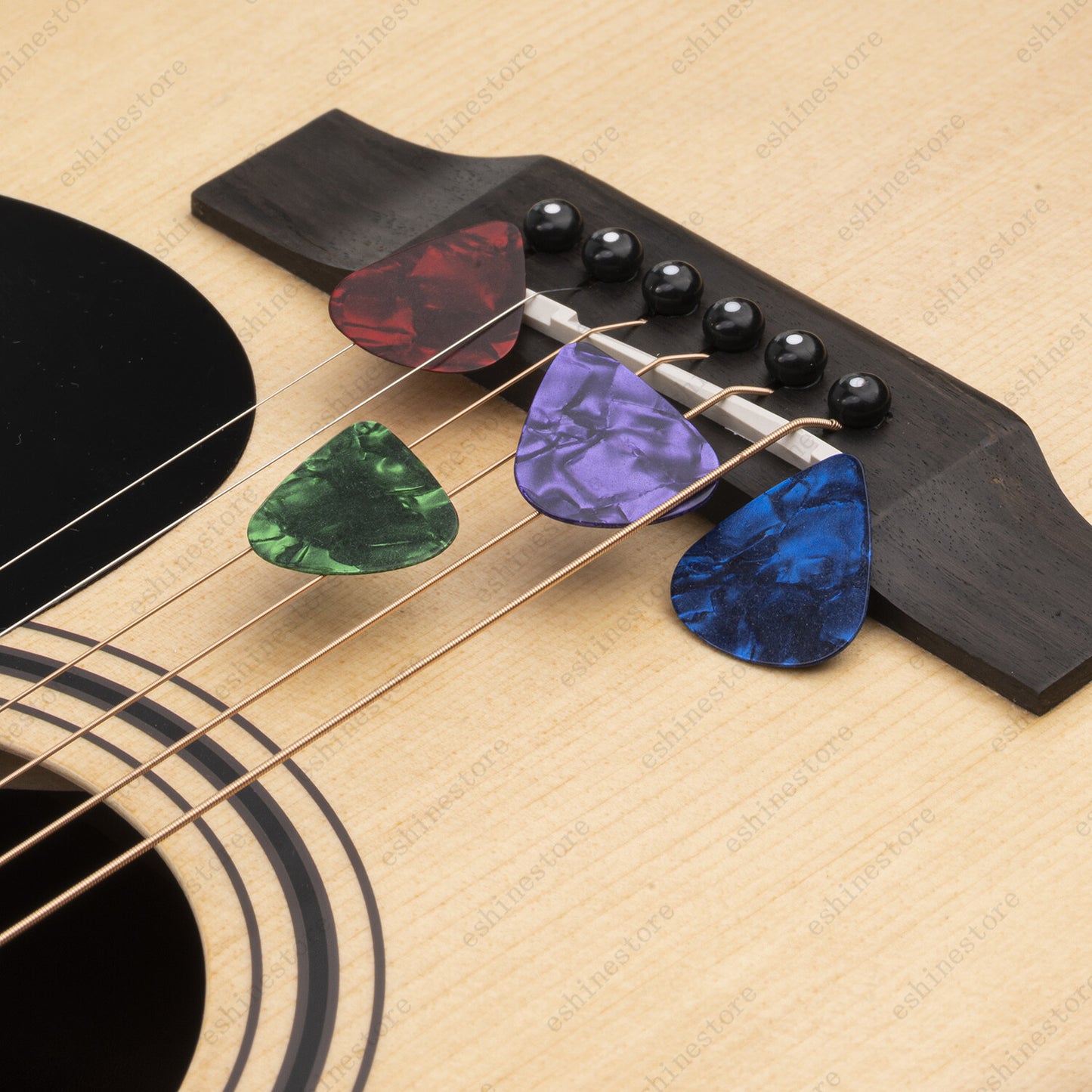 10X Acoustic Bulk Guitar Pick Picks Plectrum Celluloid -6 Different Thickness