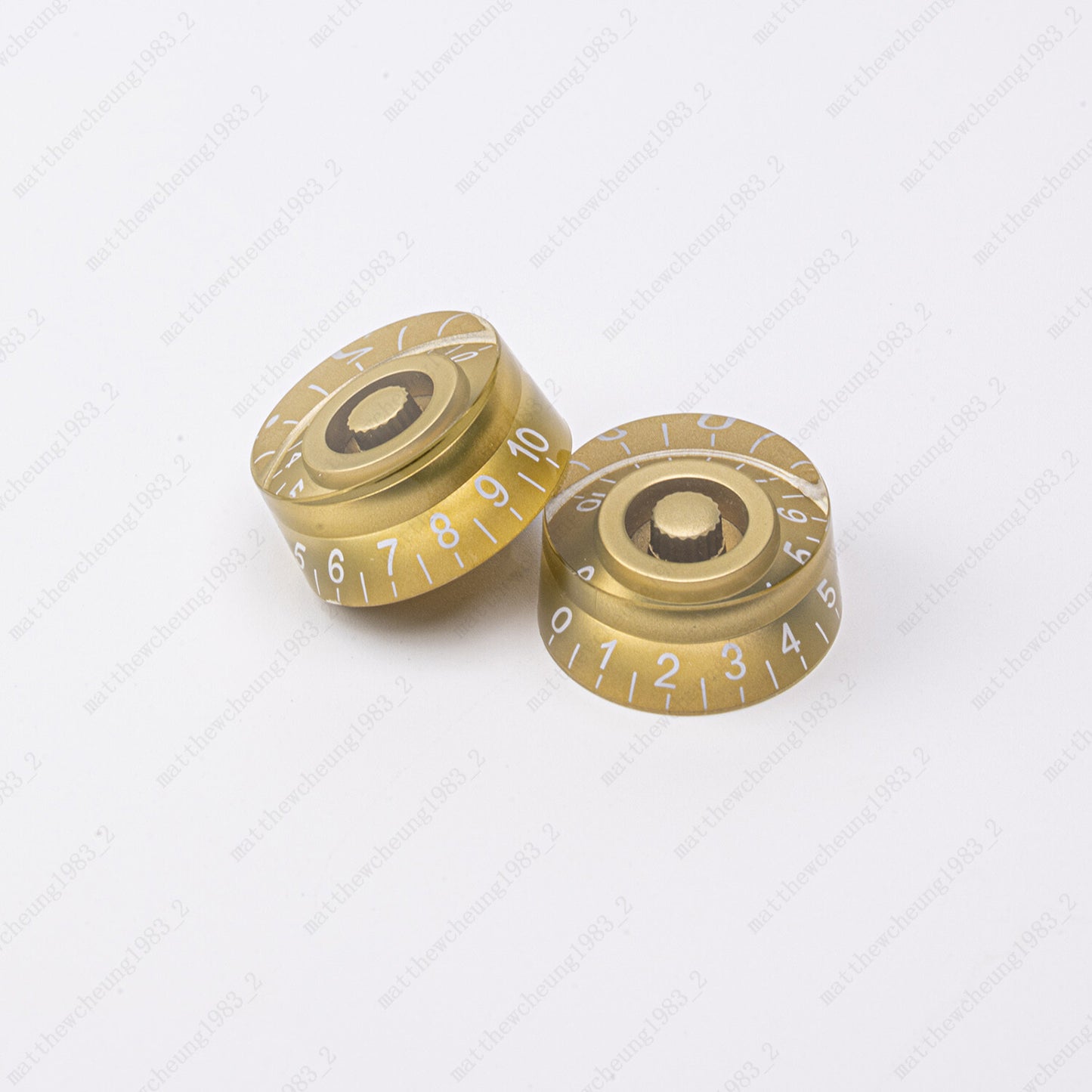 4 Pcs Gold&White Electirc Guitar Control Knobs Speed Dial Knobs fits Les Paul SG