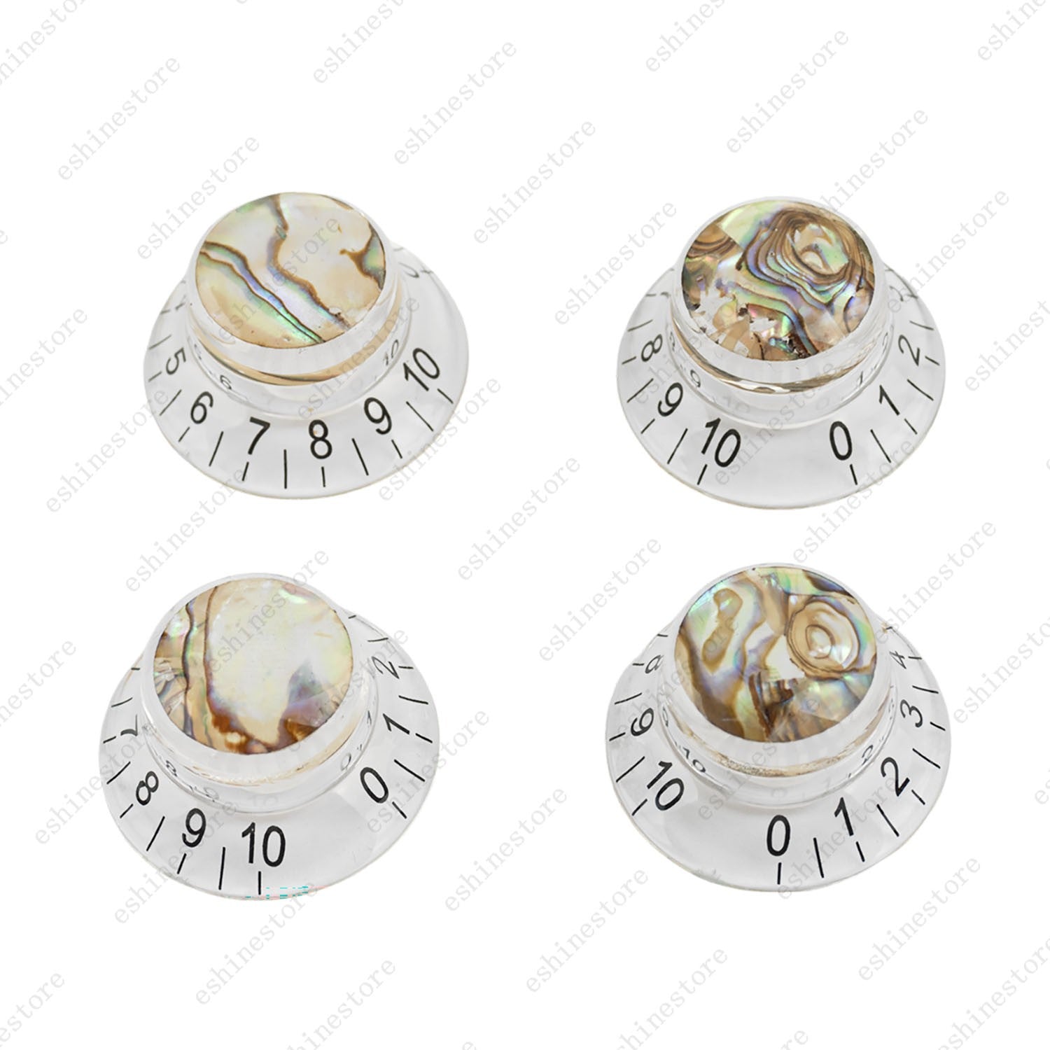 4pcs Abalone Shell Top Hat Guitar Speed Control Knobs for LP Guitar Replacement