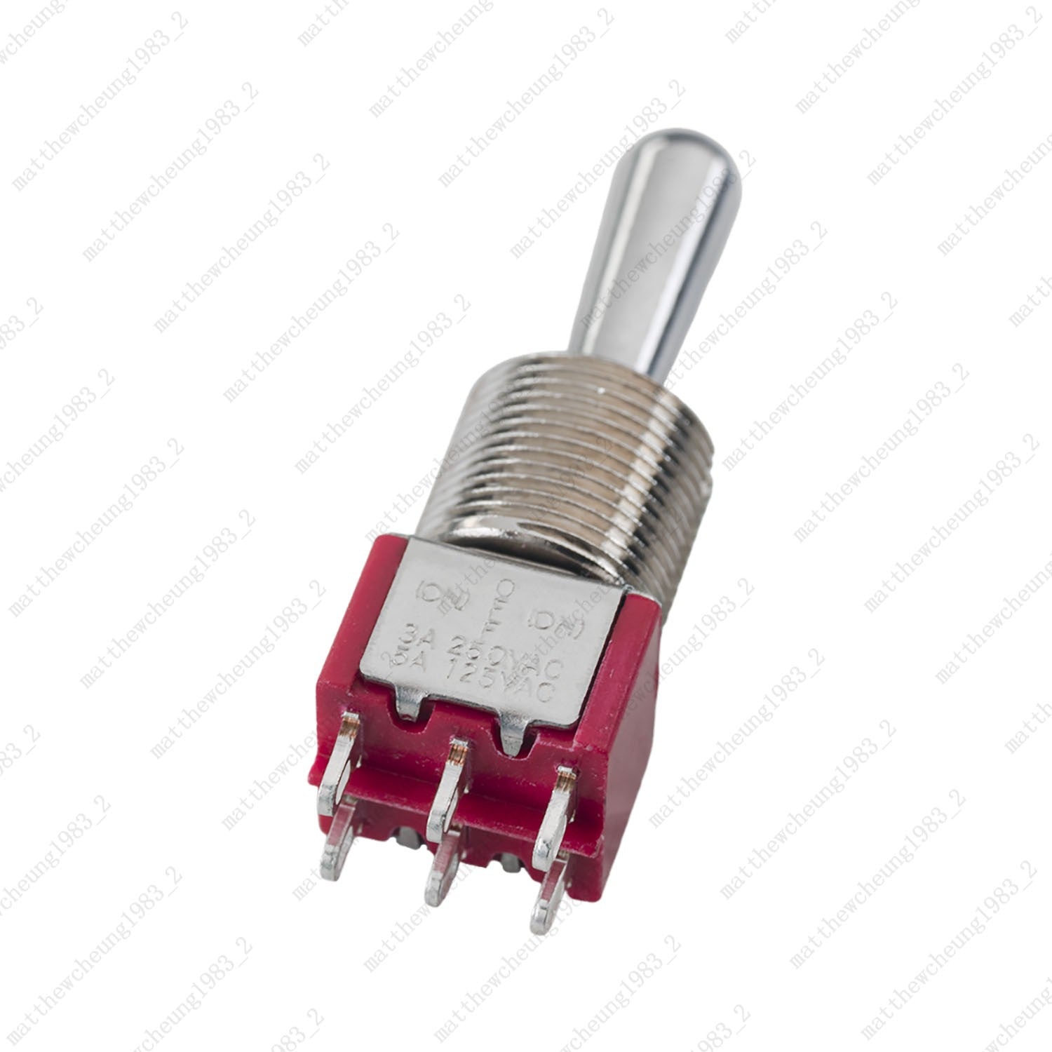1/3/5 xGuitar Momentary DPDT 6Pin 3-Position (ON)-OFF-(ON) Fat Bat Toggle Switch