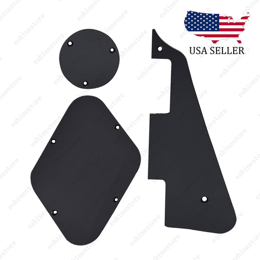 LP Pickguard Back Plate Switch Cavity Covers for Gibson Les Paul Black 1 Ply