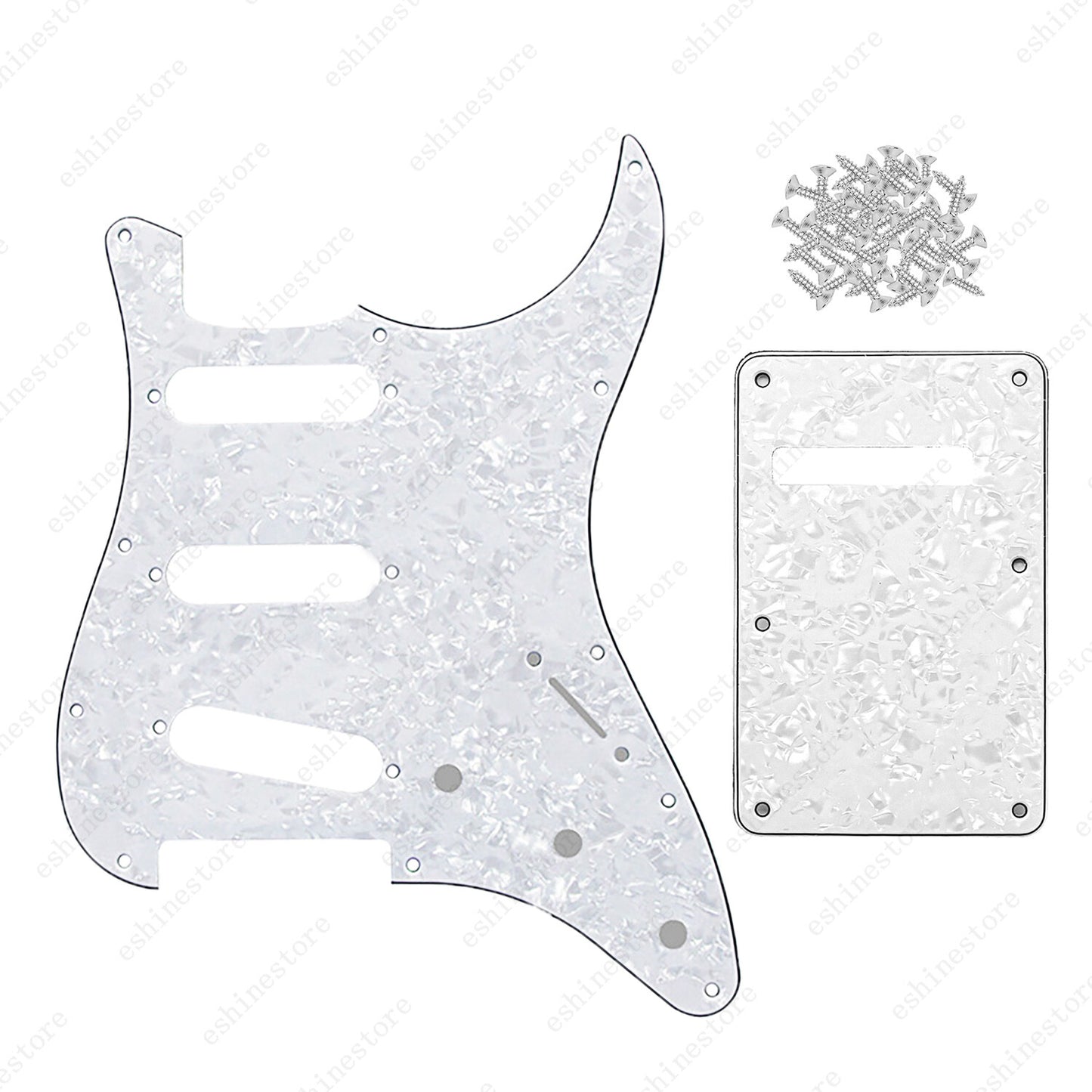 11 Hole SSS 3 Ply Guitar Pickguard&Back Plate for USA MIM Standard Fender Start