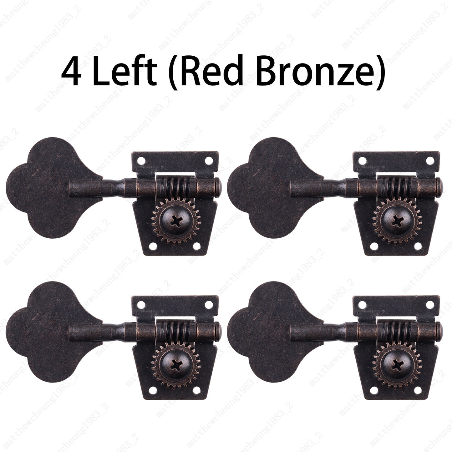 Vintage Open Machine Heads 1:25 Ratio Gear Bass Tuners Tuning Key Peg-Red Bronze