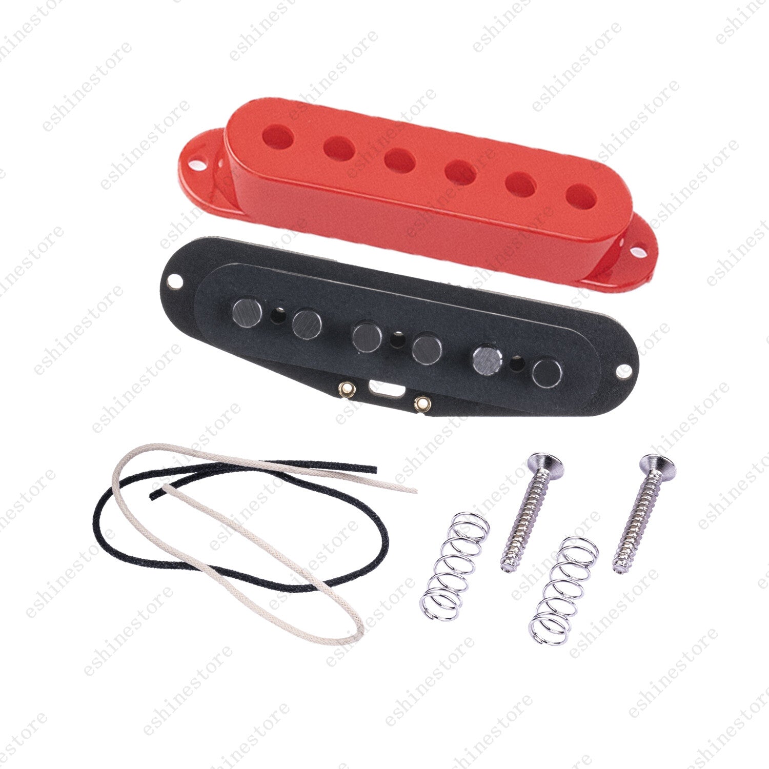 11 Color Flat Top Single Coil Pickup Part Kit Alnico 5 Pole Pieces Fiber Bobbin