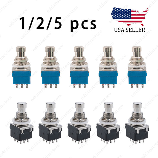 1/2/5Pcs Guitar Effects Pedal Metal Effects Pedal Switch 9-pin Stomp Foot Switch