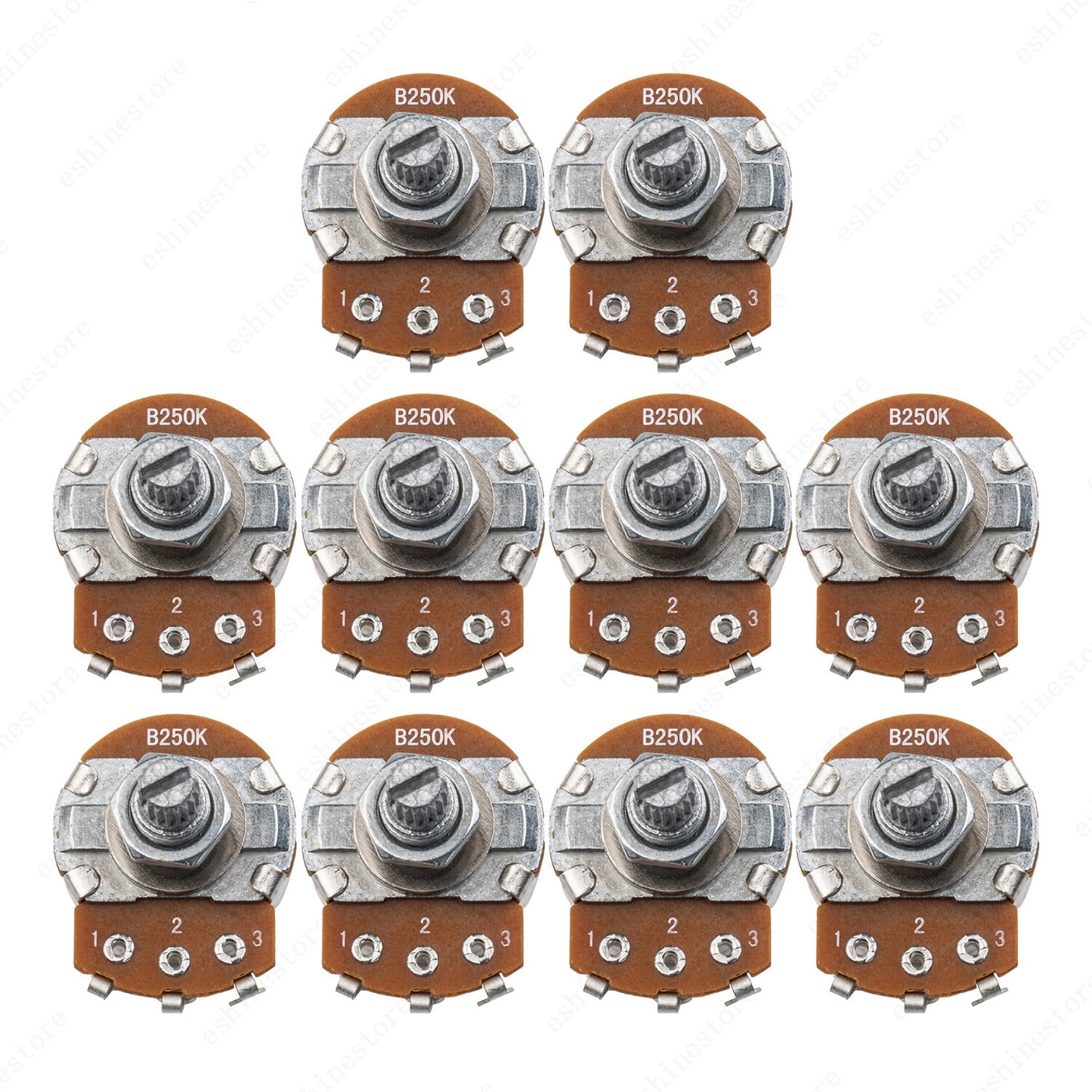 1-10Pcs Guitar Large Potentiometer Long 18mm A/B 250k 500k Volume Tone Taper Pot