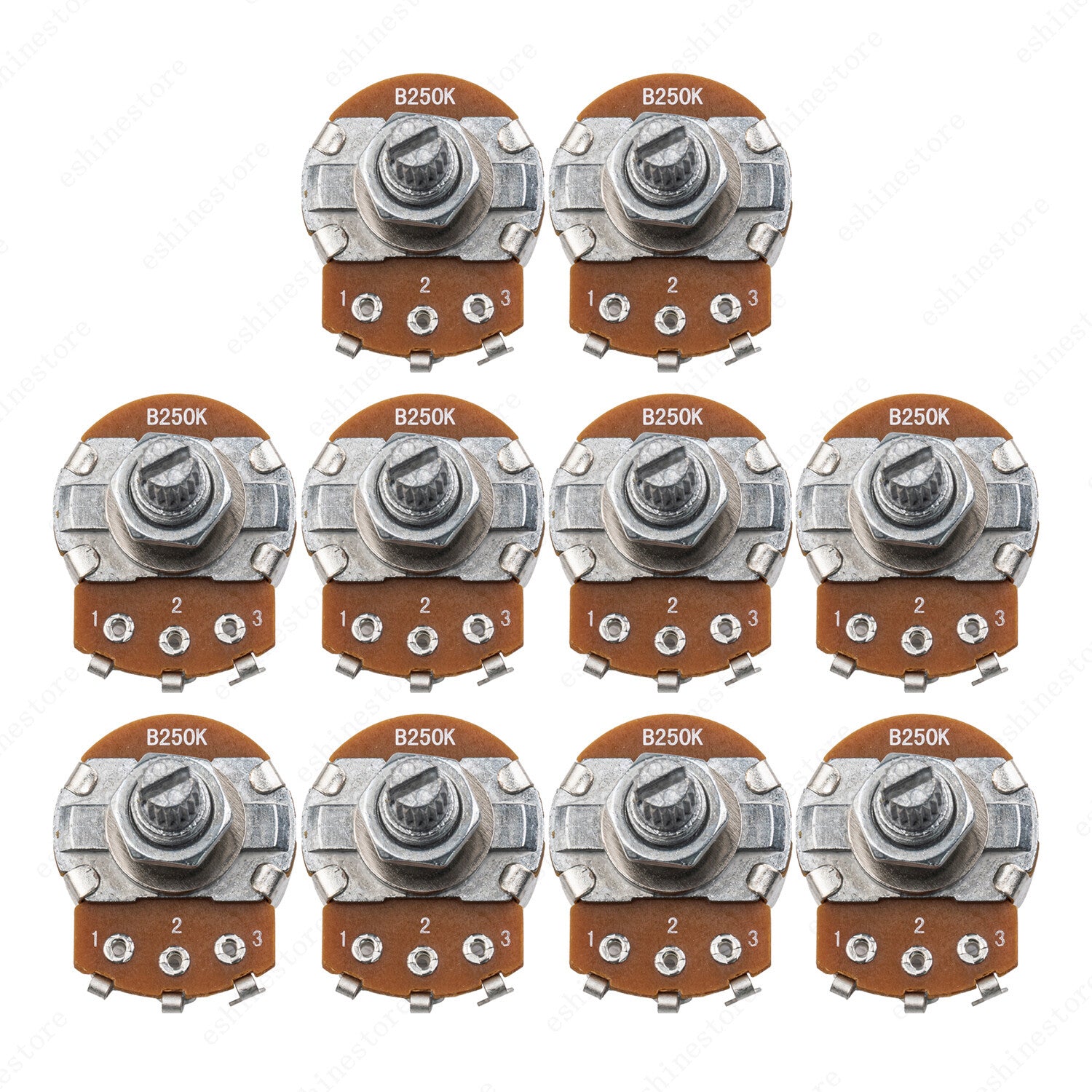 1-10Pcs Guitar Large Potentiometer Long 18mm A/B 250k 500k Volume Tone Taper Pot