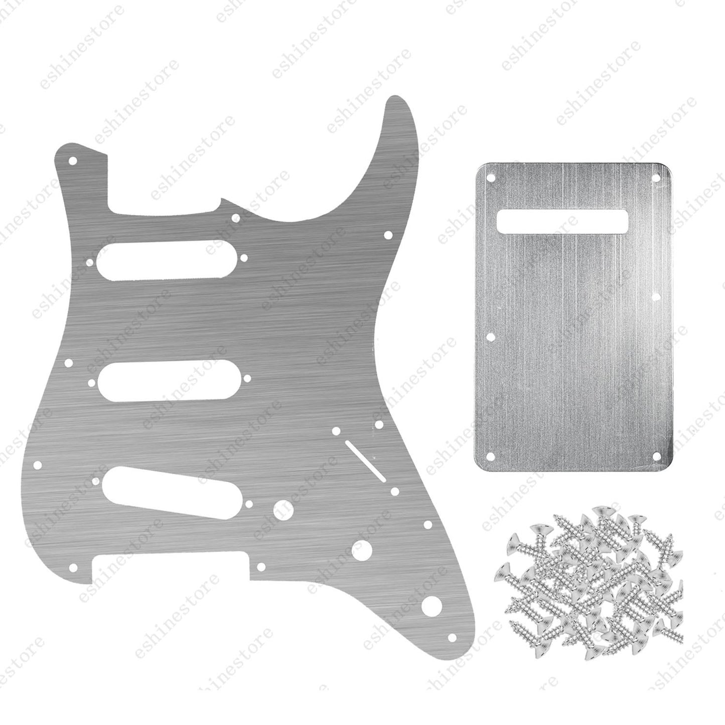 11 Hole SSS Metal Guitar Pickguard & Back Plate Aluminum For Stratocaster