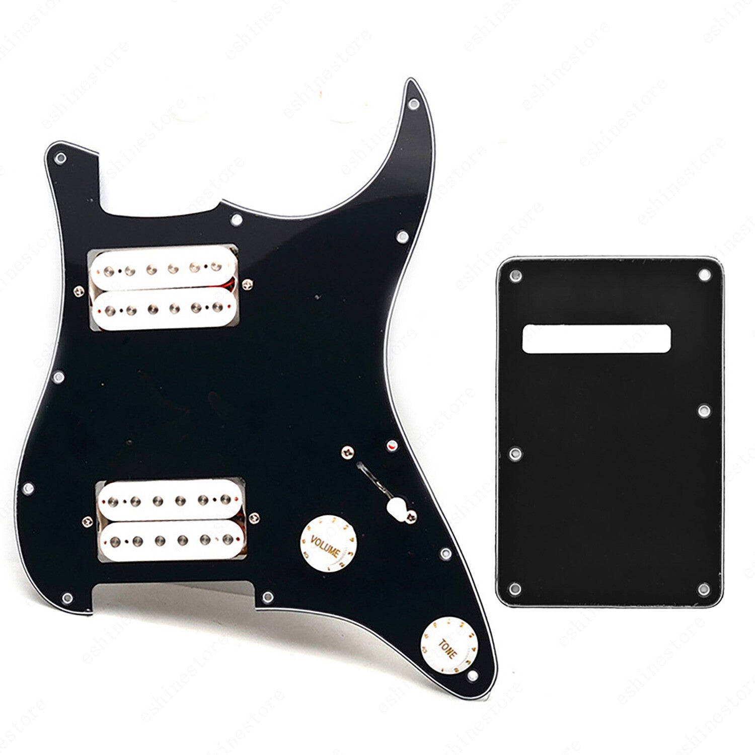 11 Hole Guitar HH Loaded Pickguard Set & Back Plate for SQ FENDER Stratocaster