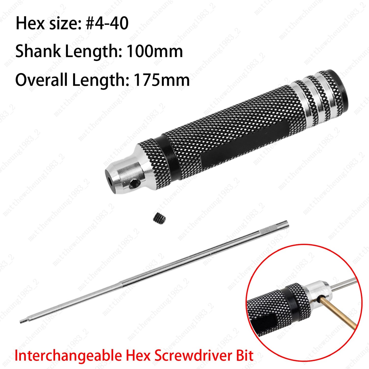 Stainless Steel #4-40 x 3/8" Saddle Height Screw & Hex Allen Wrench US Fender ST