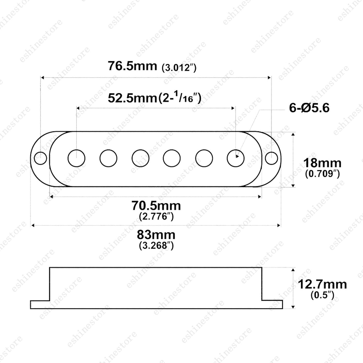 1/2/3Pcs Plastic Single Coil Pickup Covers For Fender MIM USA ST 2-1/16" 52.5mm