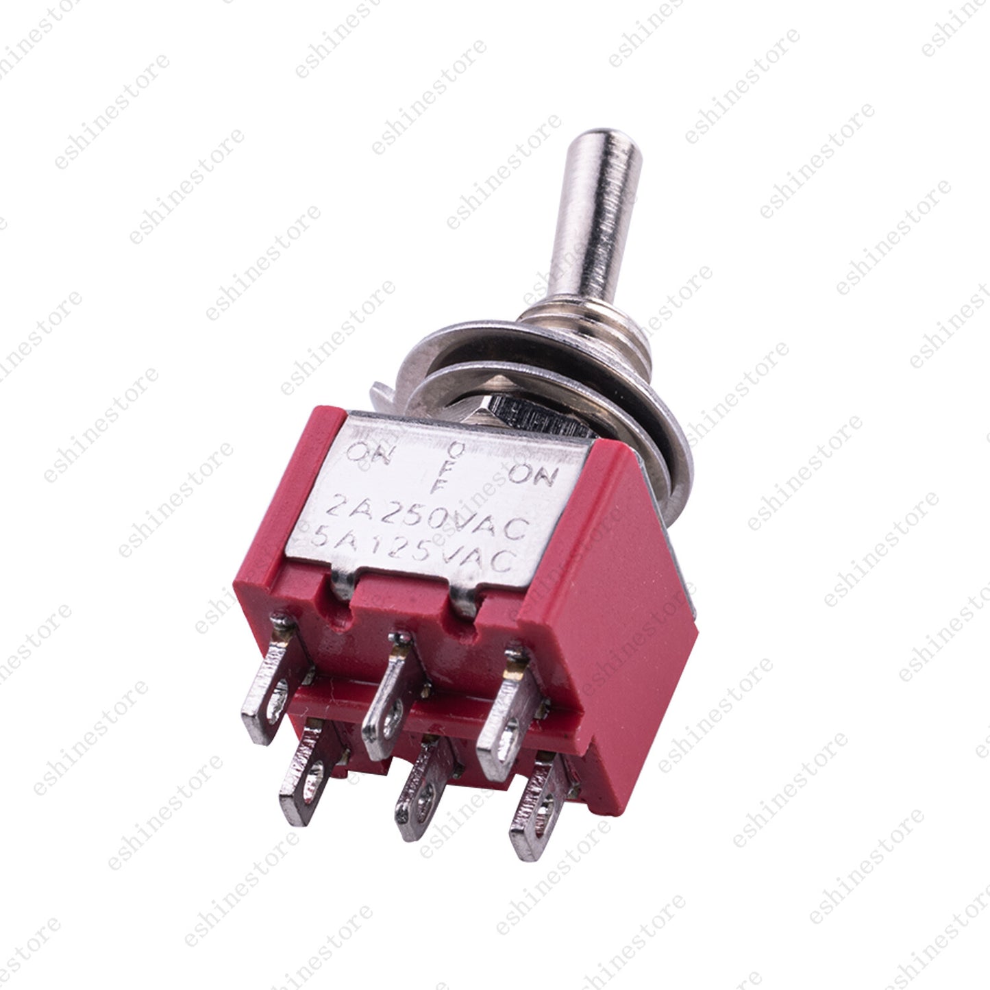 Guitar DPDT Red 3 Way 6 Pin ON OFF ON  Electric Guitar Mini Toggle Switches