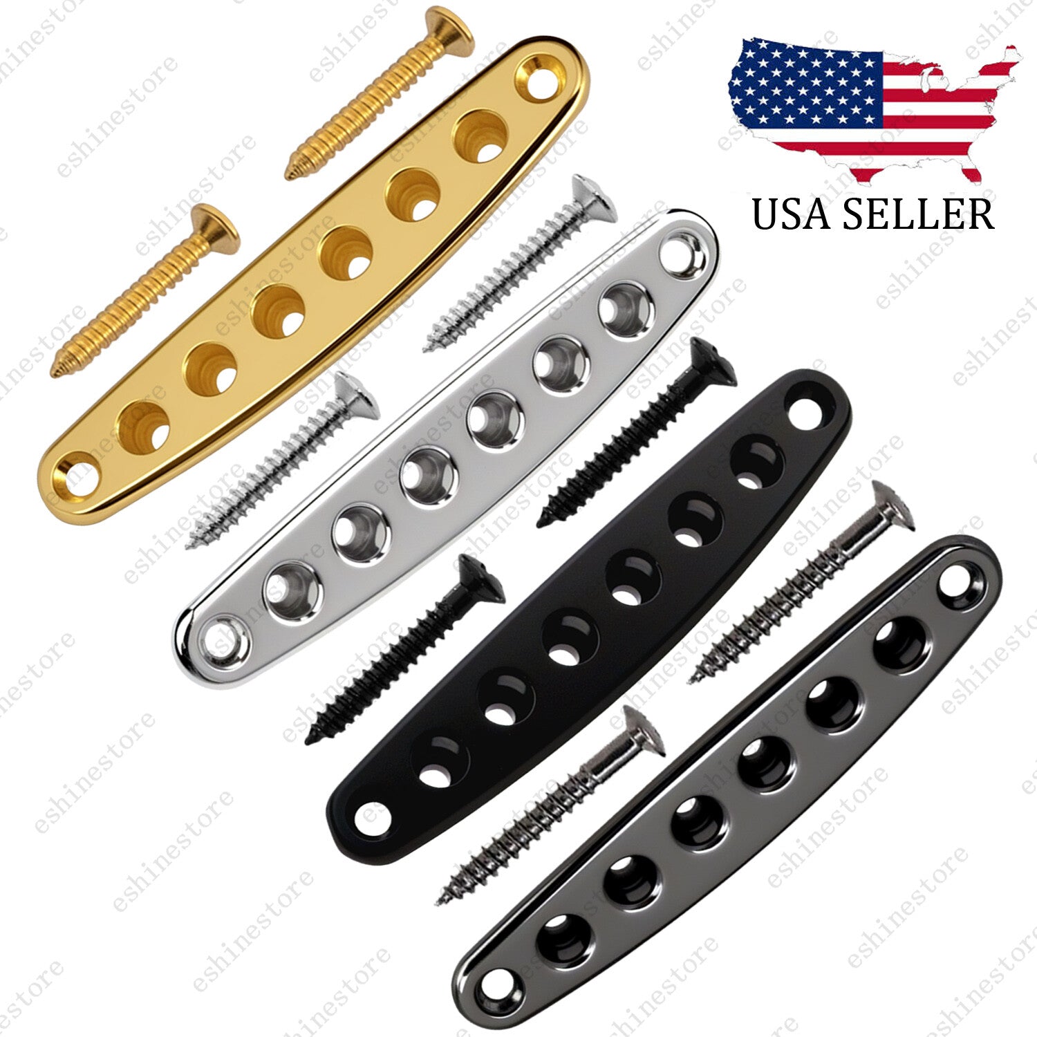Guitar Bridge String Thru Body Ferrules Plate Bushing Plate For Electric Guitar
