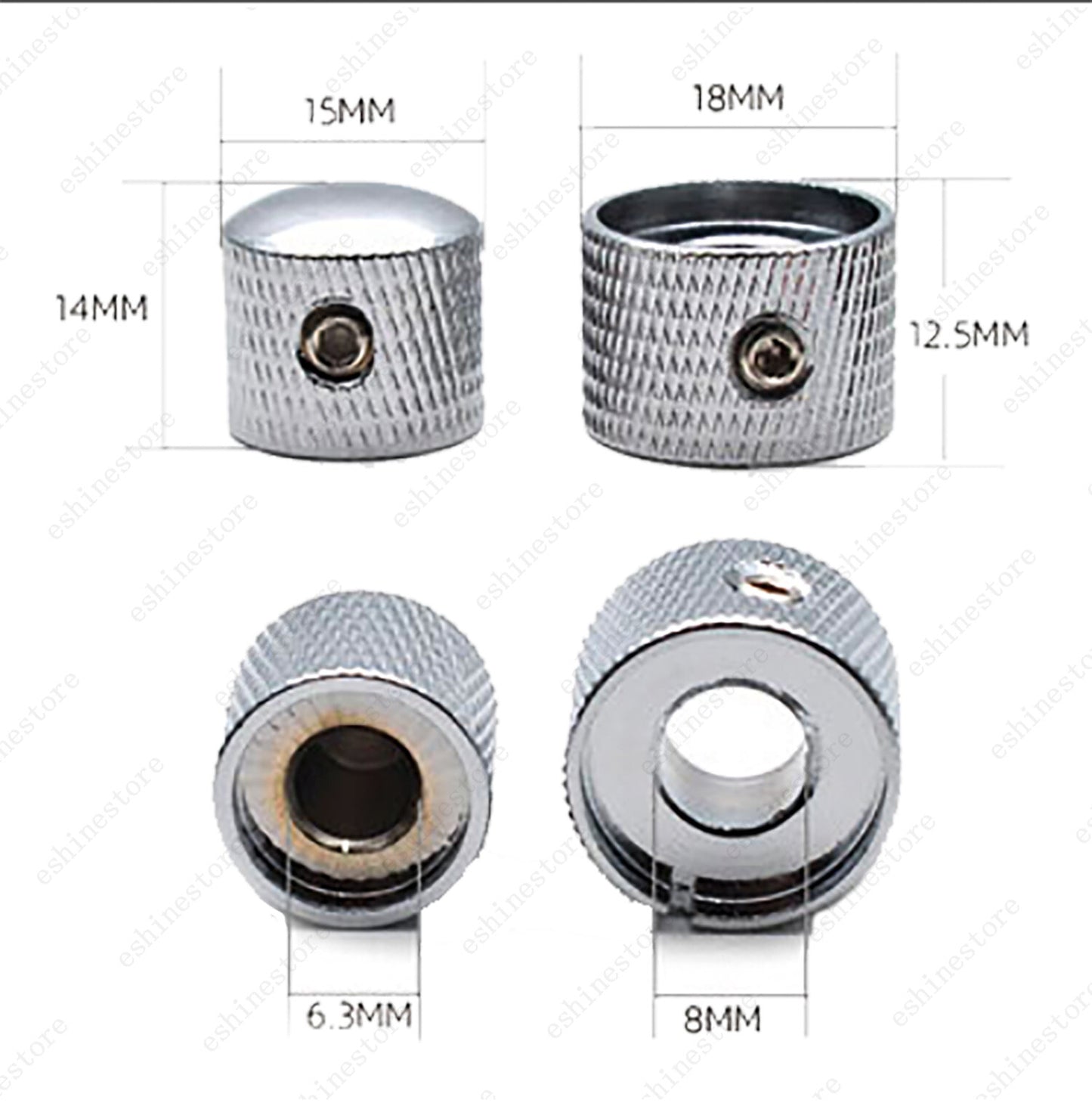 Dual Stacked A500k Concentric Control Mini Potentiometer with Knob for Bass