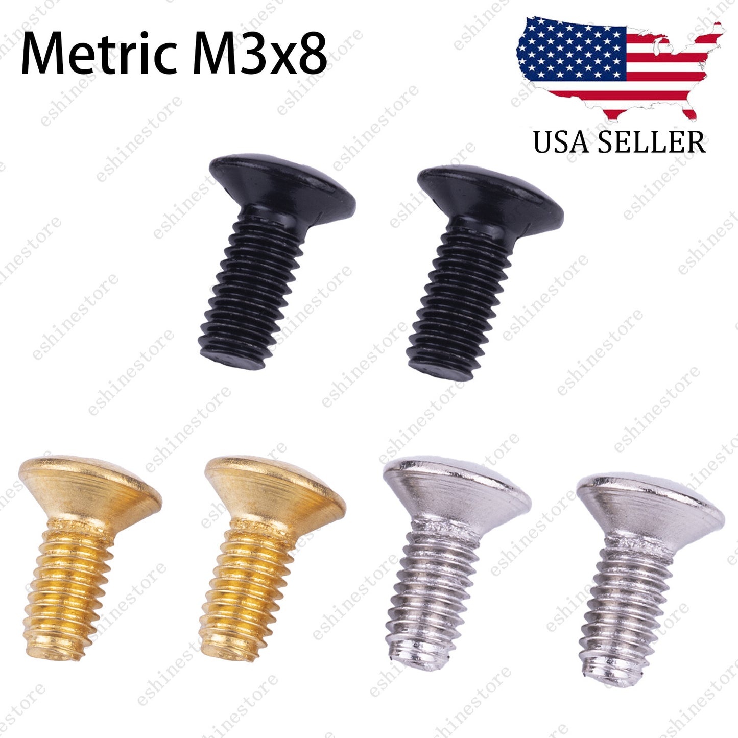 2 Pcs Metric M3x8 Guitar Pickup Selector Switch Screws For SQ ST Guitar 3 Colors