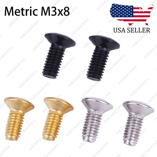 2 Pcs Metric M3x8 Guitar Pickup Selector Switch Screws For SQ ST Guitar 3 Colors