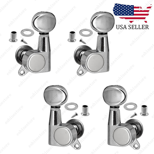 2L2R Guitar Tuning Pegs Key Tuner Machine Head 1:15 Ratio for UKULELE - Chrome