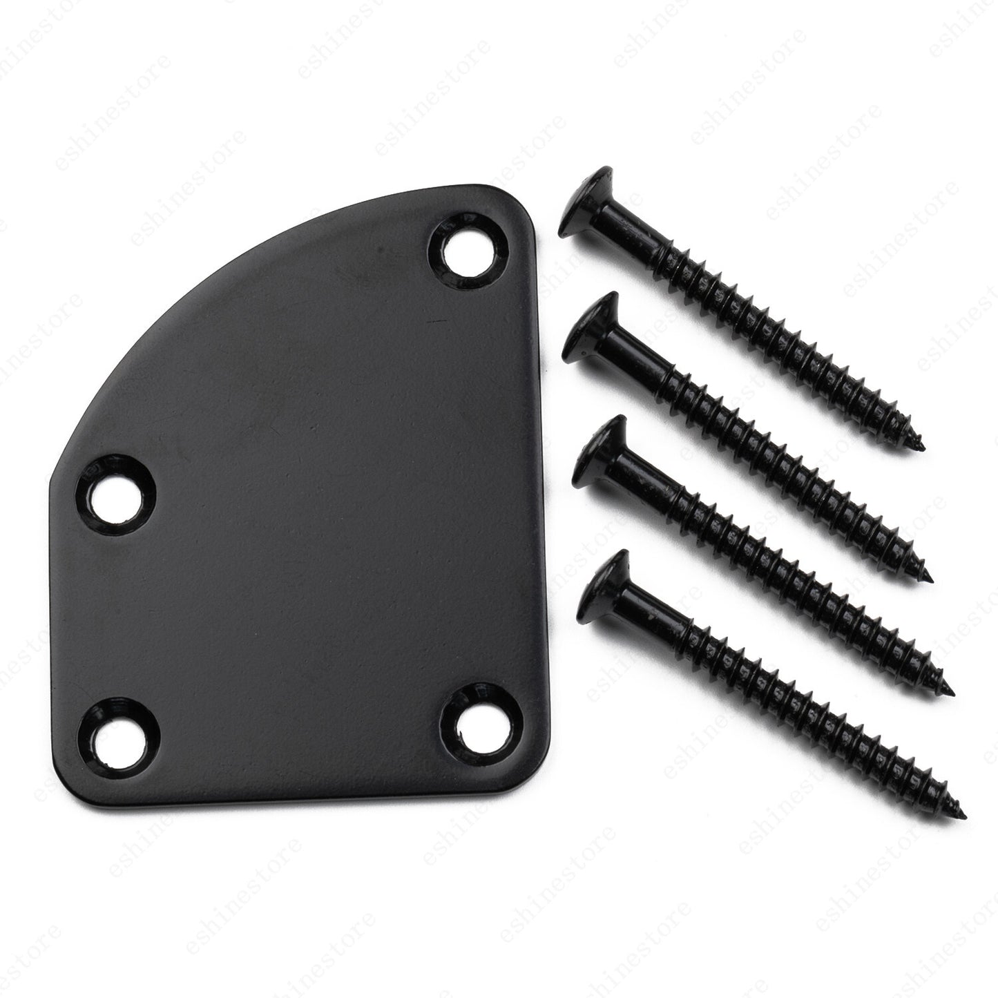 4 Holes Contoured Heel Neck Plate with Screws For Strat Tele Guitar Bass