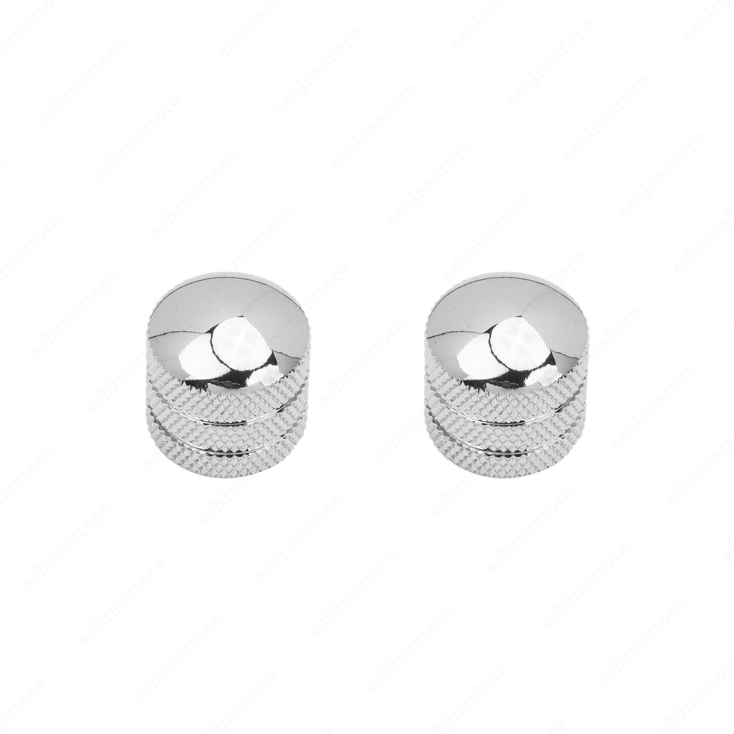 2 Pcs Dome Metal Guitar 6mm Shaft Volume Tone Knobs For Fender SQ Tele Strat